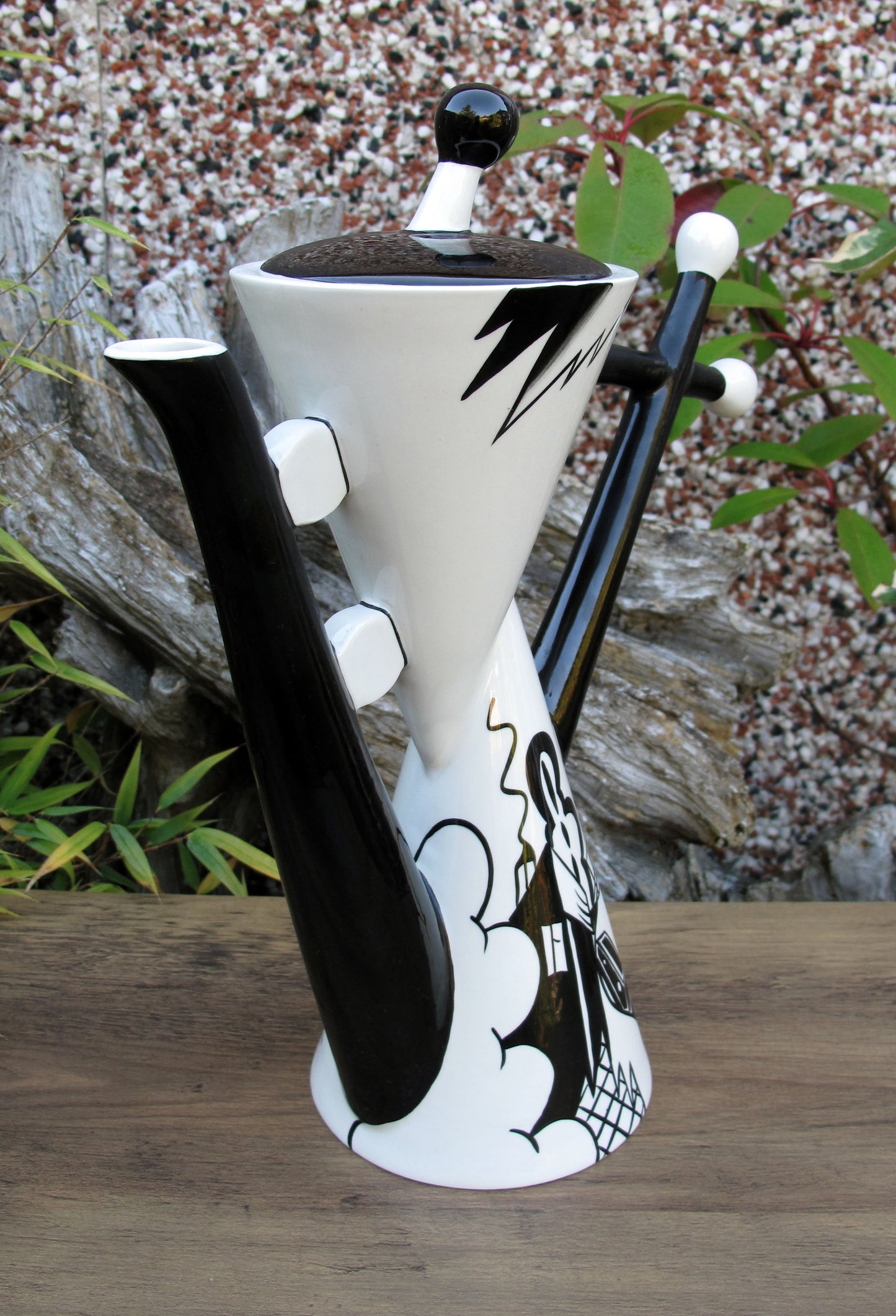 Lorna Bailey RARE LARGE LONGPORT WHARF DOUBLE COFFEE POT OPEN DAY 25/9/2004