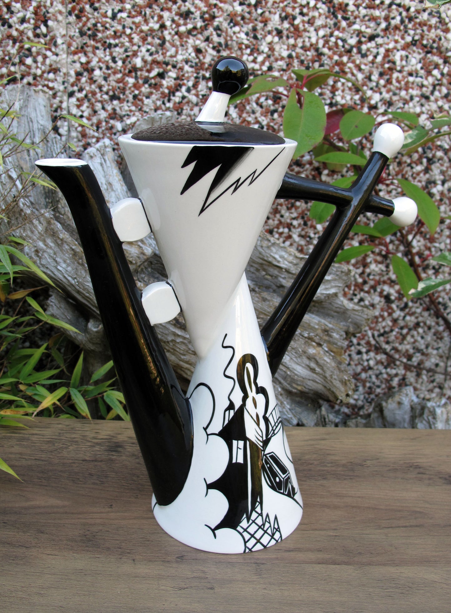 Lorna Bailey RARE LARGE LONGPORT WHARF DOUBLE COFFEE POT OPEN DAY 25/9/2004