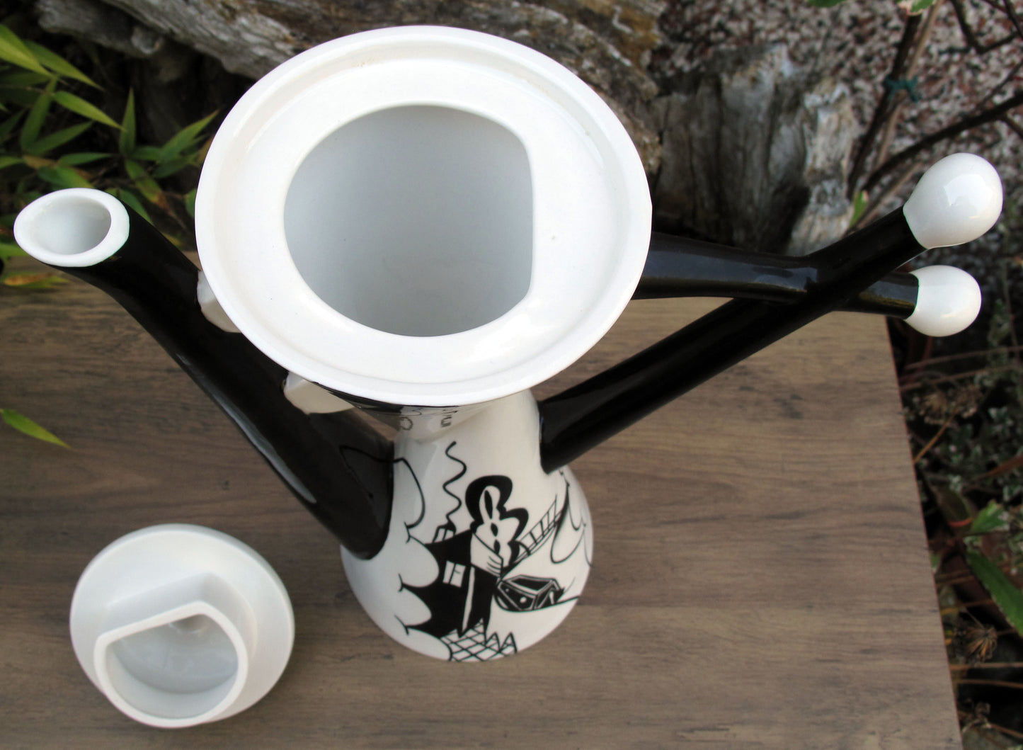 Lorna Bailey RARE LARGE LONGPORT WHARF DOUBLE COFFEE POT OPEN DAY 25/9/2004