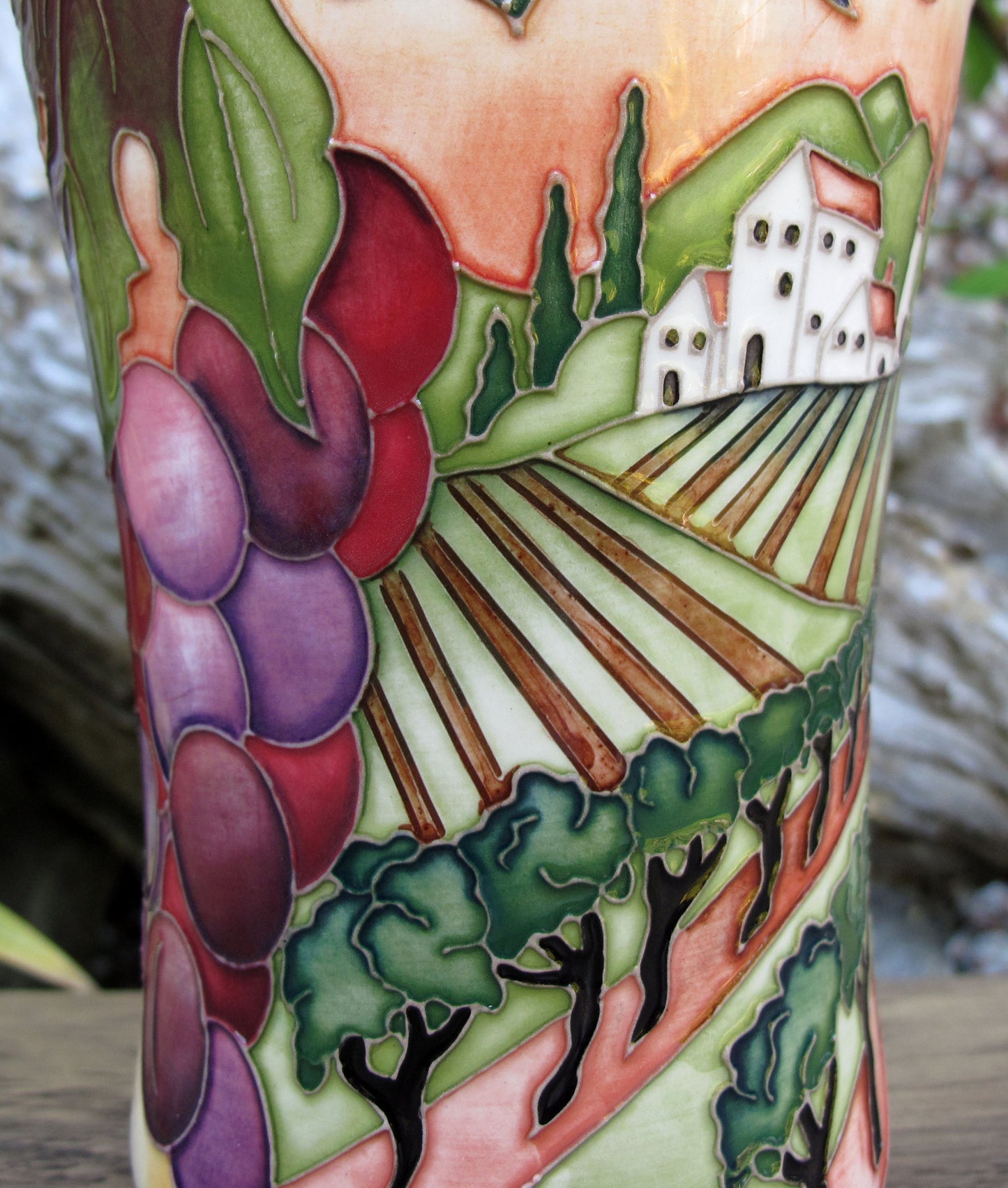 Share Moorcroft Rare VINEYARD GLORY Trial 10.6.24 Vase Shape 375/7 Retail Price £715