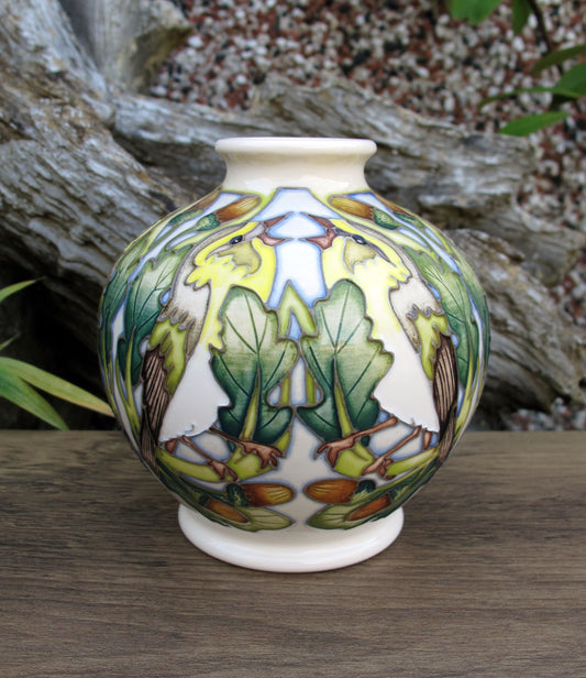 Moorcroft RSPB WOOD WARBLER Vase 41/4 Limited Edition 18/25 Retail Price £575
