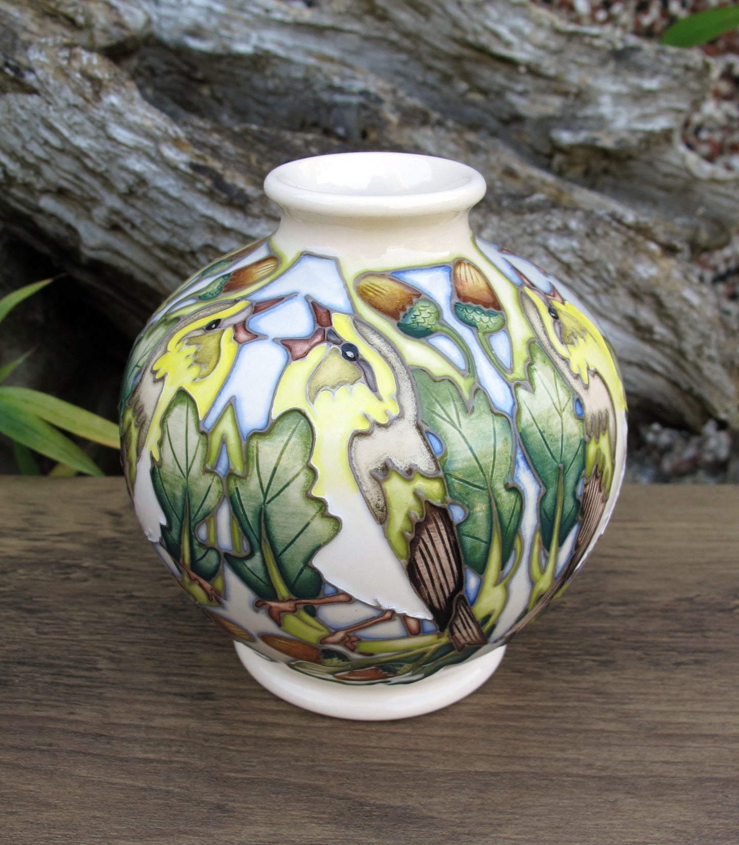 Moorcroft RSPB WOOD WARBLER Vase 41/4 Limited Edition 18/25 Retail Price £575