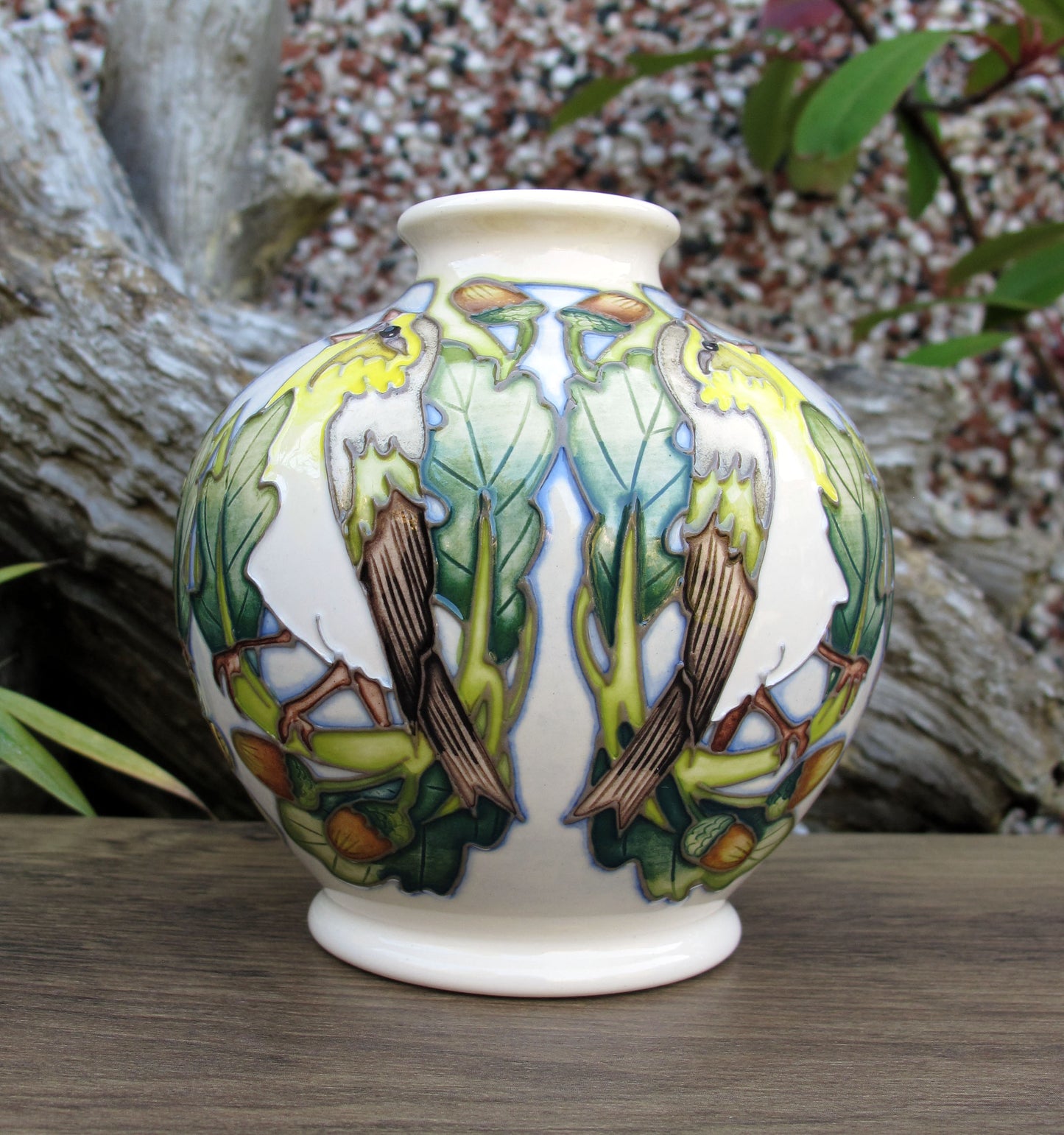 Moorcroft RSPB WOOD WARBLER Vase 41/4 Limited Edition 18/25 Retail Price £575