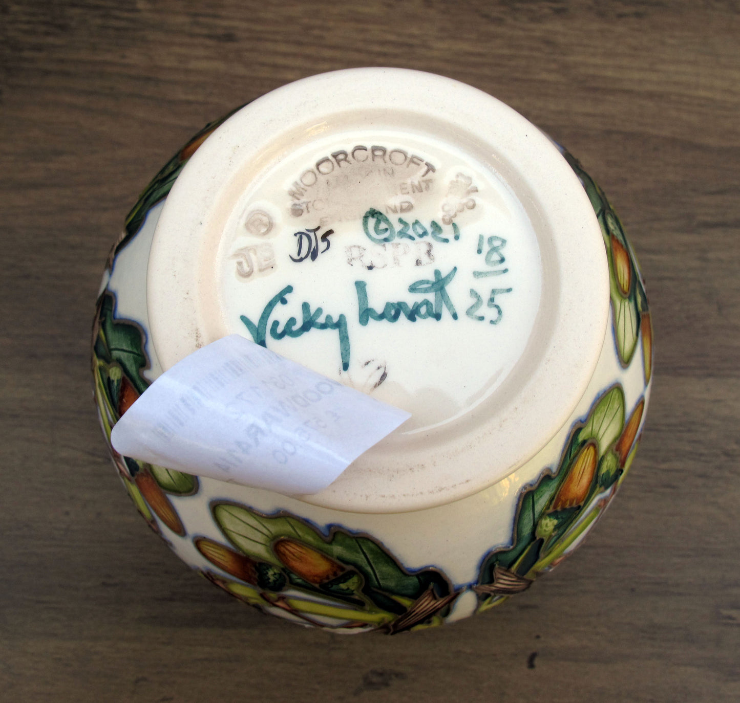 Moorcroft RSPB WOOD WARBLER Vase 41/4 Limited Edition 18/25 Retail Price £575