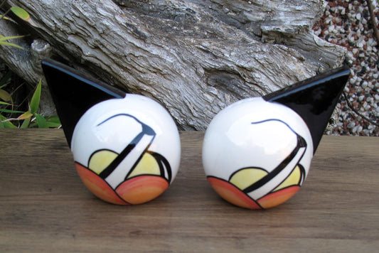 Lorna Bailey Rare COLOURWAY HIGHFIELD CONE CRUETS Available Open Day 25.9.04