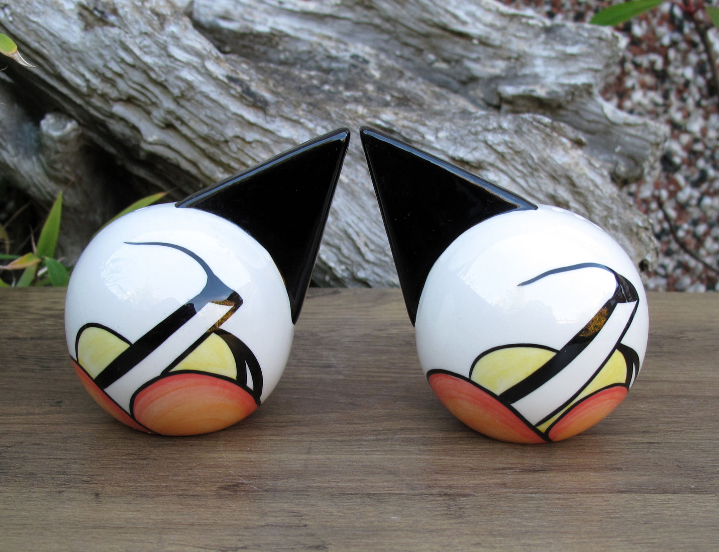 Lorna Bailey Rare COLOURWAY HIGHFIELD CONE CRUETS Available Open Day 25.9.04