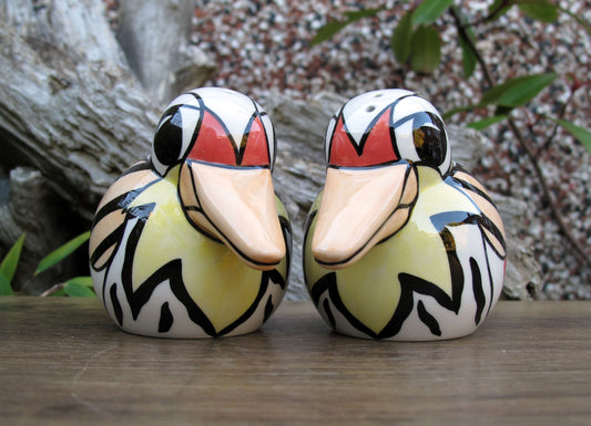 Lorna Bailey RARE PROTOTYPE PAIR OF DUCK CRUETS SALT & PEPPER 2005
