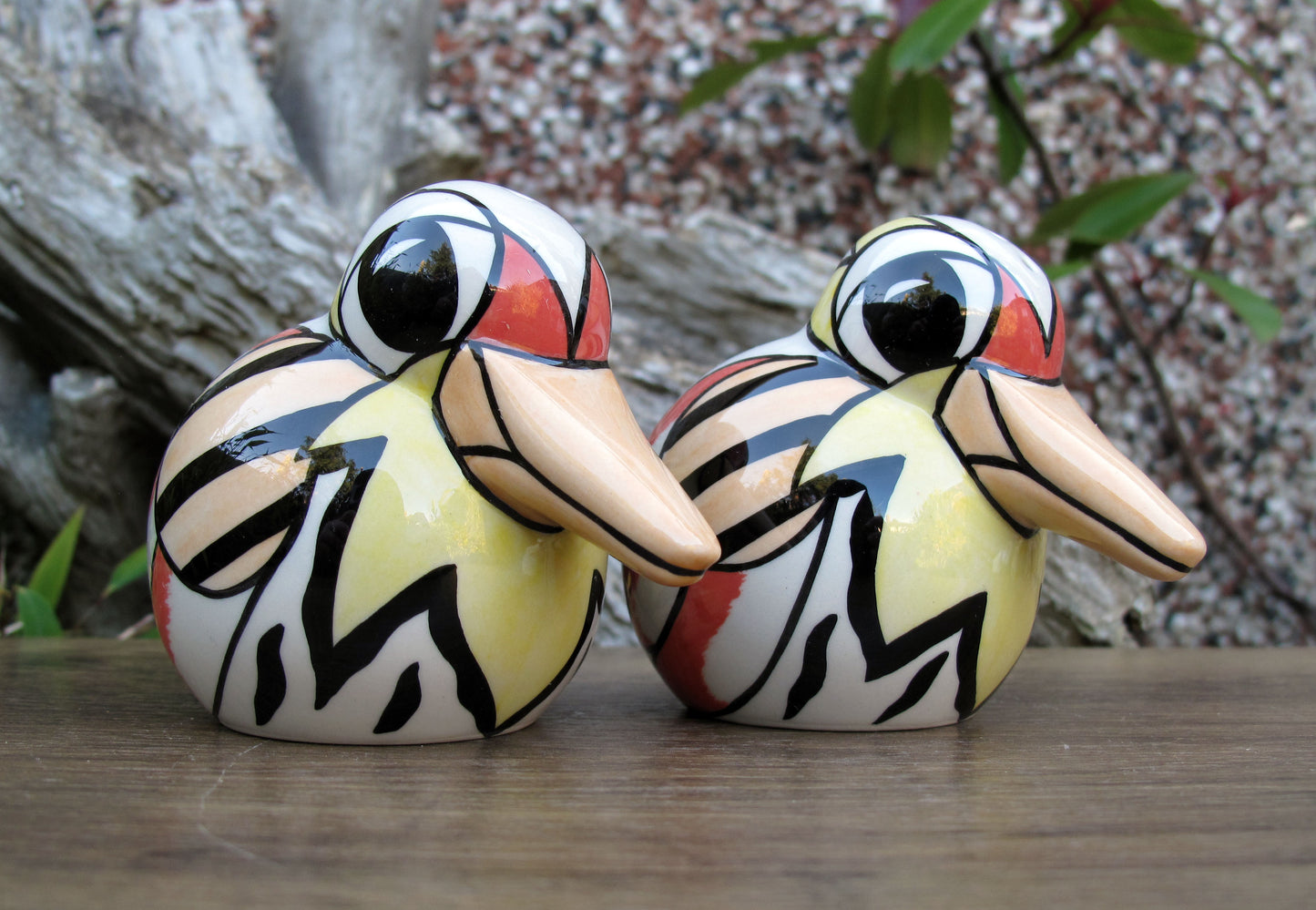 Lorna Bailey RARE PROTOTYPE PAIR OF DUCK CRUETS SALT & PEPPER 2005