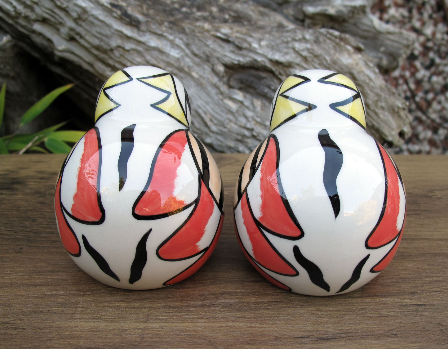 Lorna Bailey RARE PROTOTYPE PAIR OF DUCK CRUETS SALT & PEPPER 2005