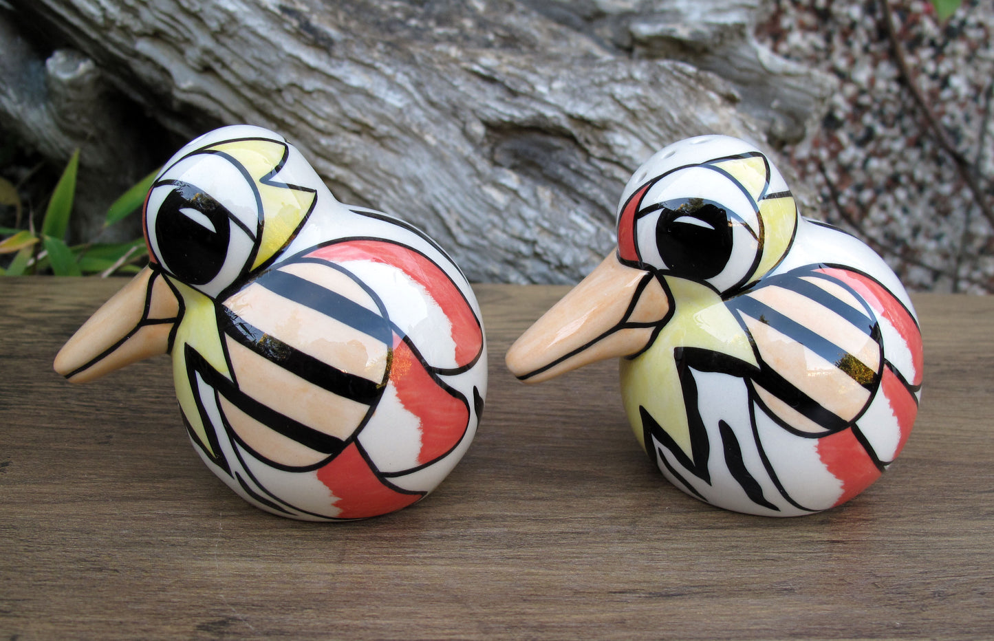 Lorna Bailey RARE PROTOTYPE PAIR OF DUCK CRUETS SALT & PEPPER 2005