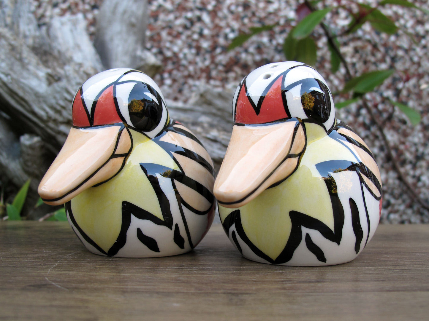 Lorna Bailey RARE PROTOTYPE PAIR OF DUCK CRUETS SALT & PEPPER 2005