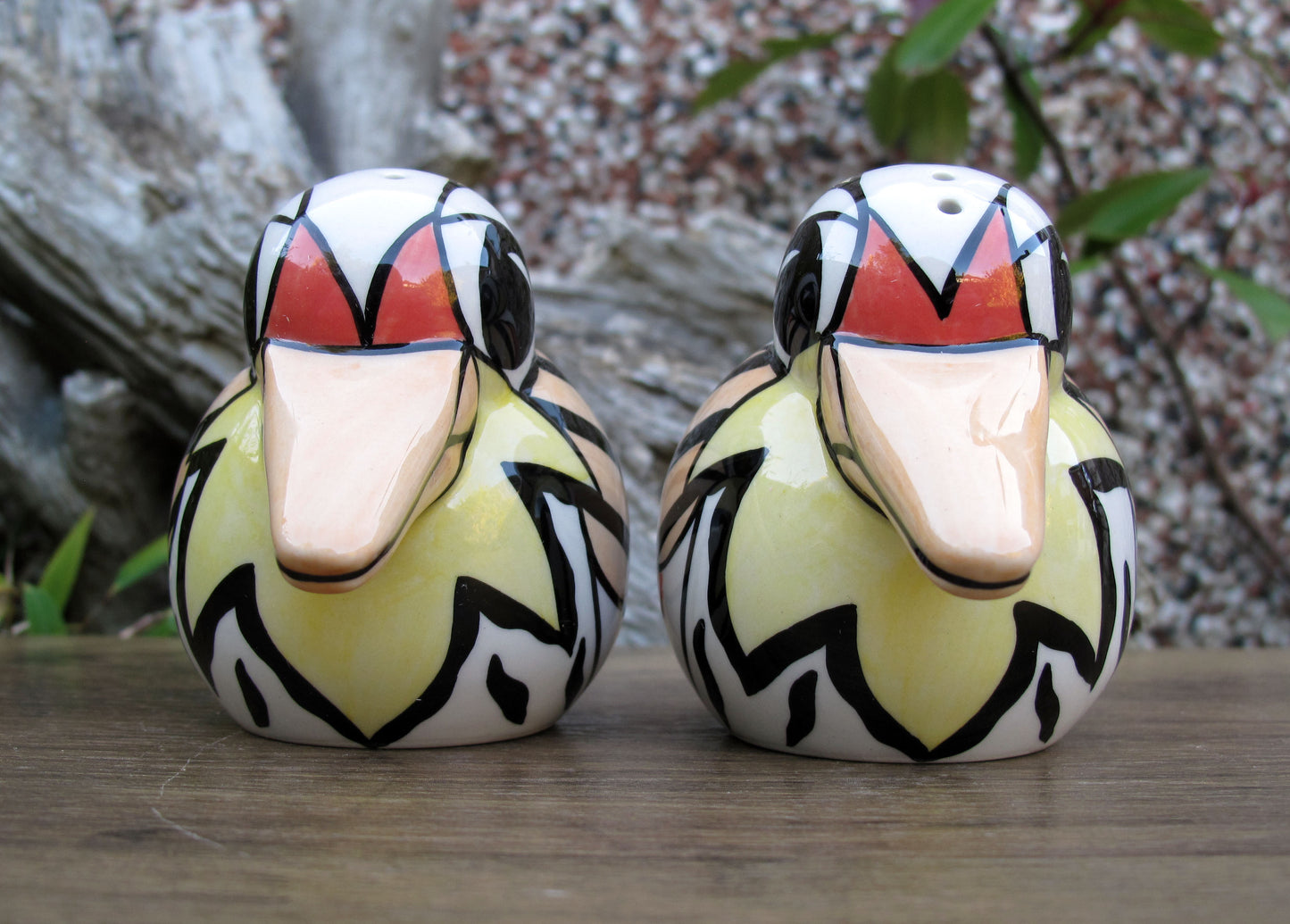 Lorna Bailey RARE PROTOTYPE PAIR OF DUCK CRUETS SALT & PEPPER 2005