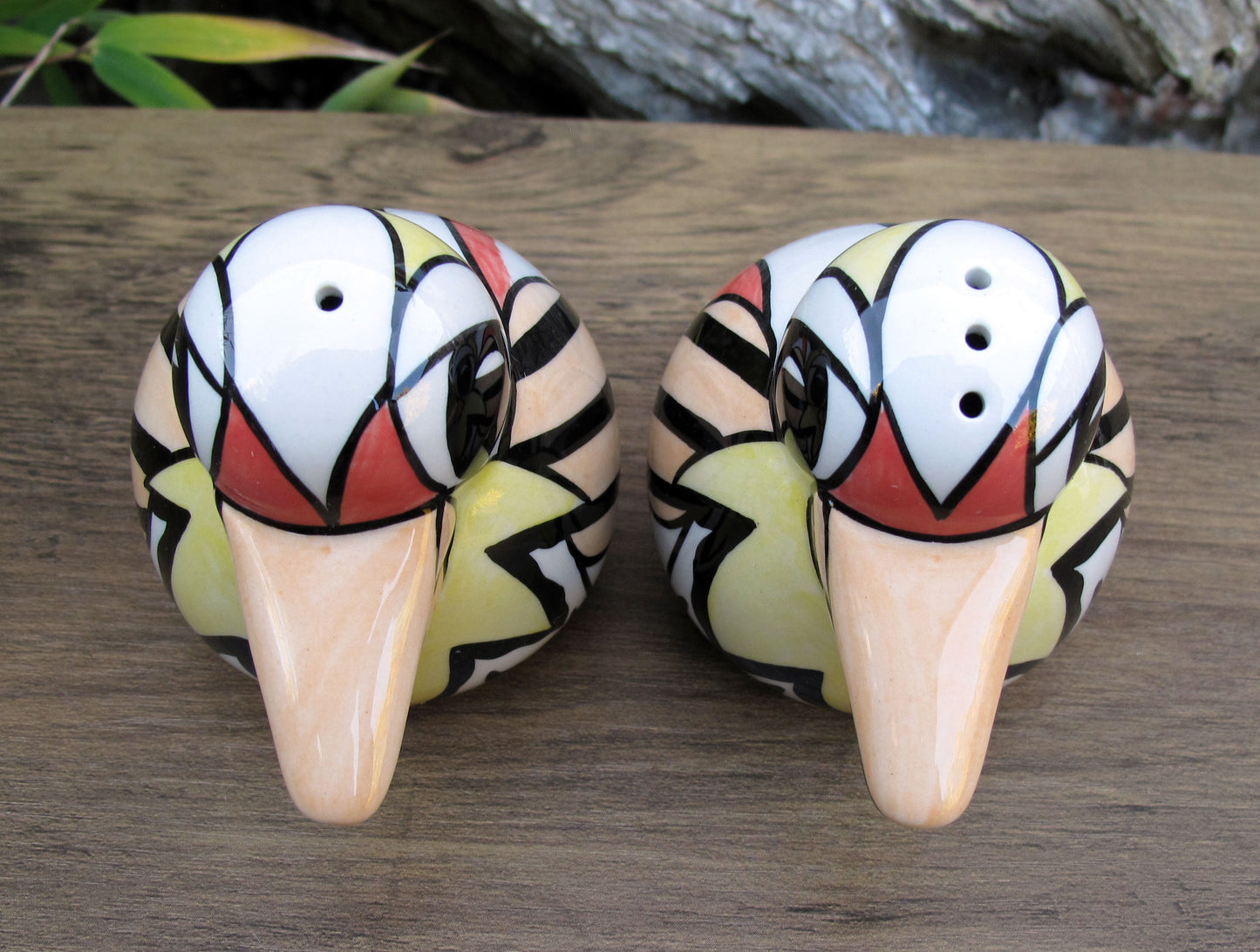 Lorna Bailey RARE PROTOTYPE PAIR OF DUCK CRUETS SALT & PEPPER 2005