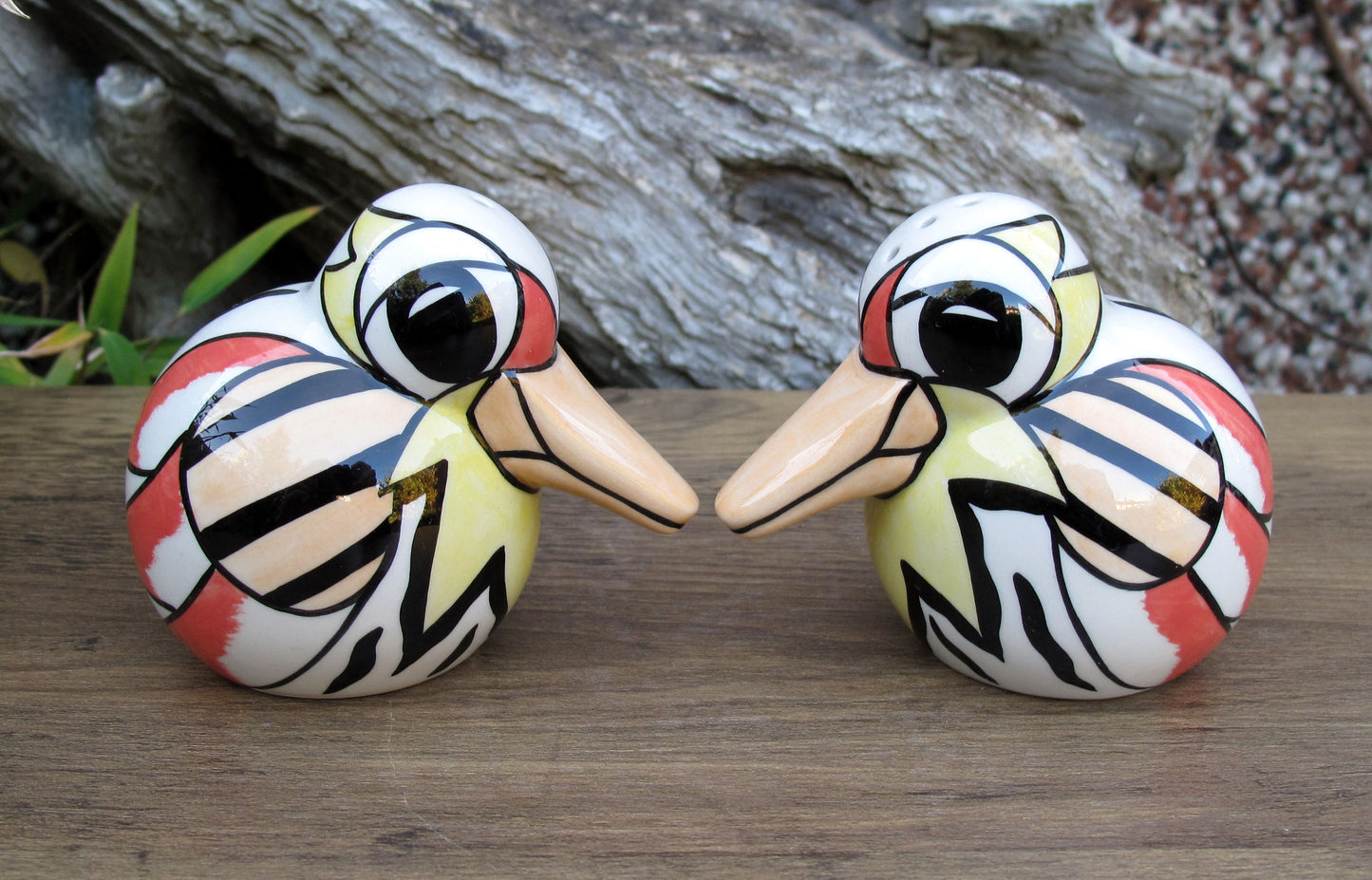 Lorna Bailey RARE PROTOTYPE PAIR OF DUCK CRUETS SALT & PEPPER 2005
