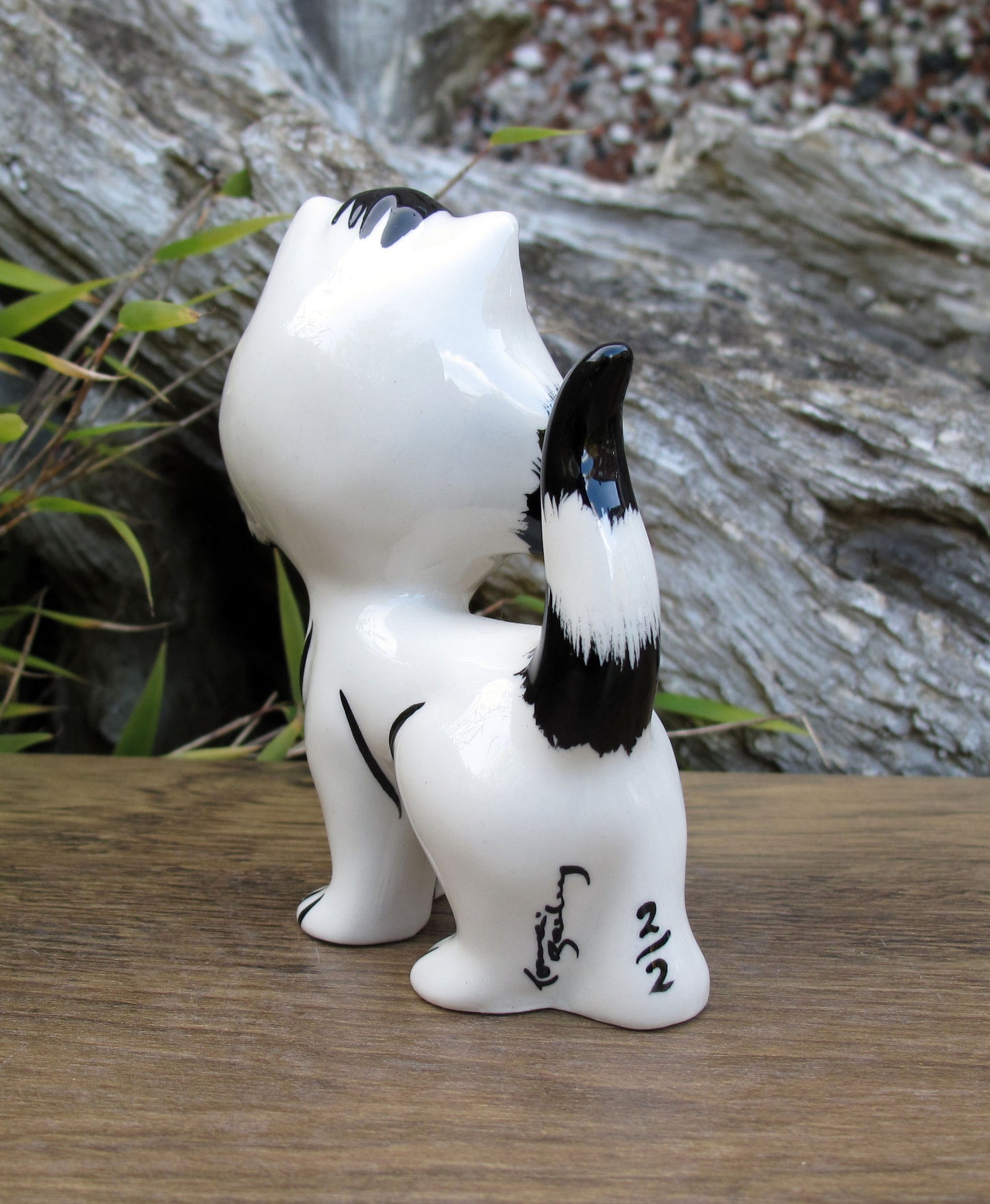 Lorna Bailey Exquisite TINY GNASHER the Cat Limited Edition 2/2 Black & White