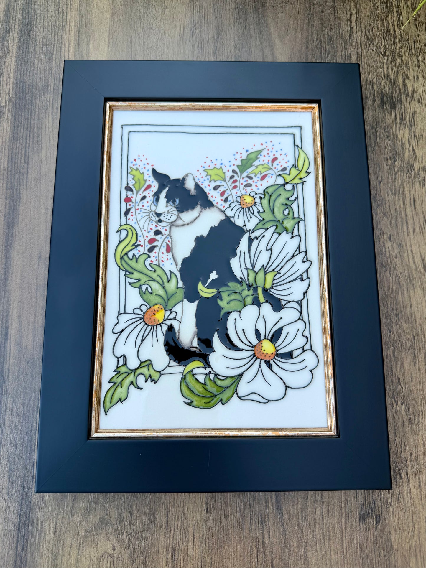 Moorcroft DAISY CAT Wall Plaque PLQ11 Retail Price £295