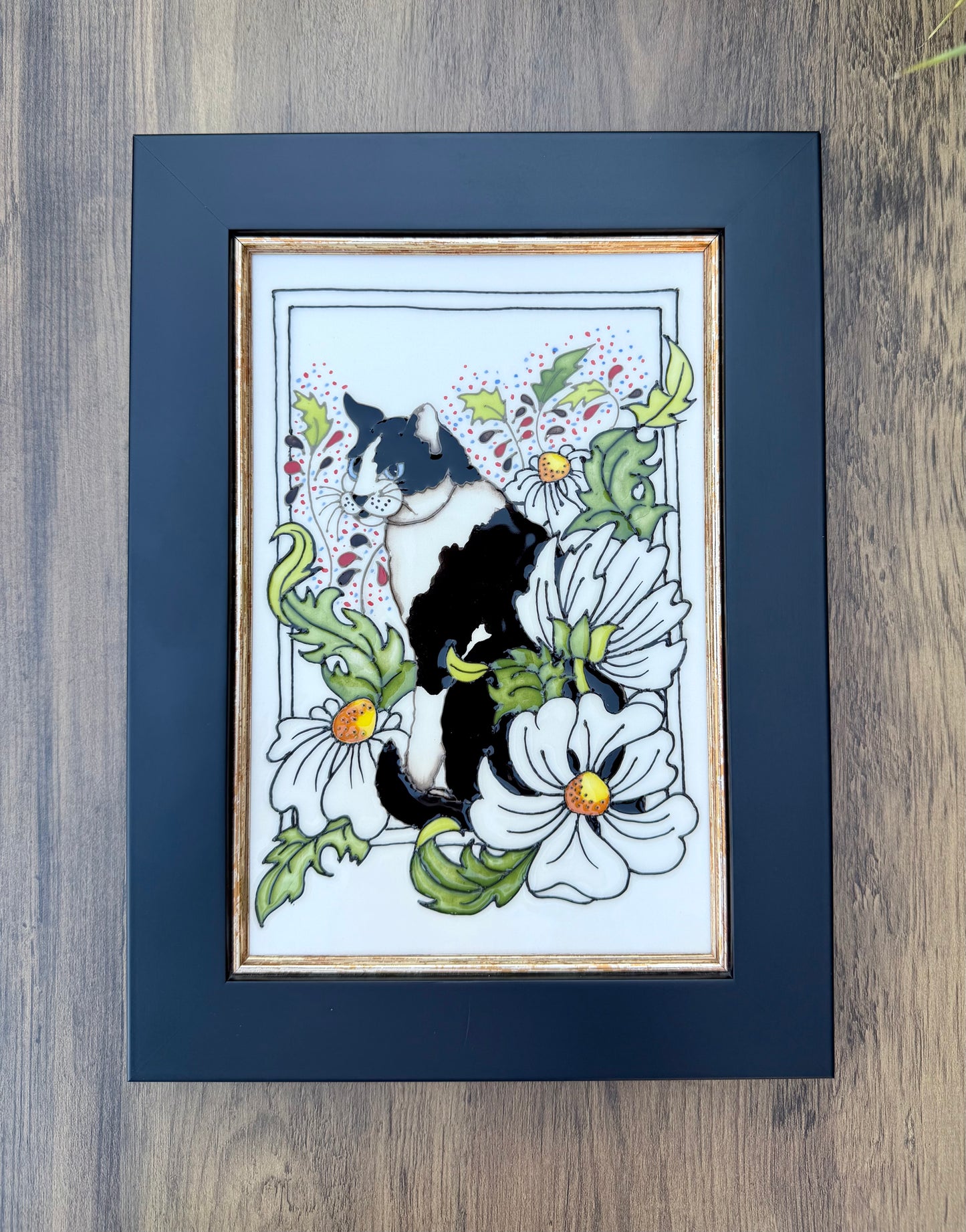 Moorcroft DAISY CAT Wall Plaque PLQ11 Retail Price £295
