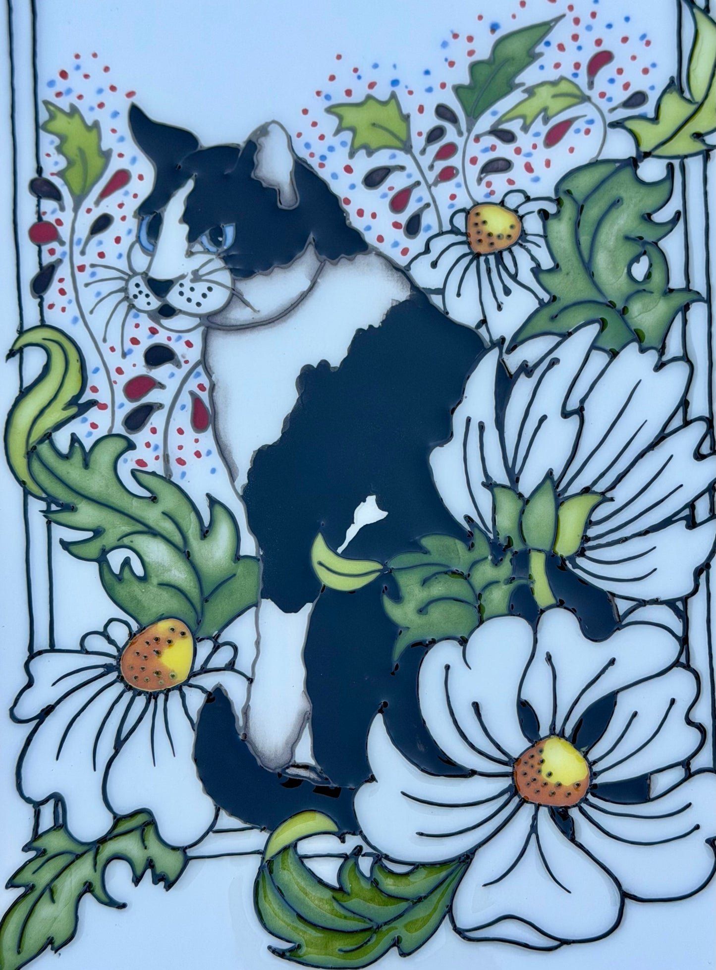 Moorcroft DAISY CAT Wall Plaque PLQ11 Retail Price £295
