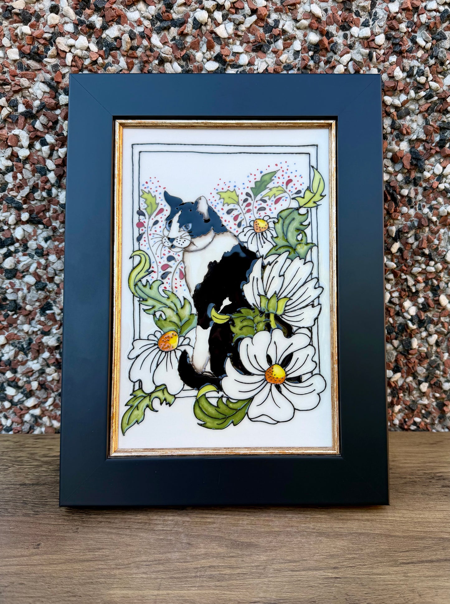 Moorcroft DAISY CAT Wall Plaque PLQ11 Retail Price £295