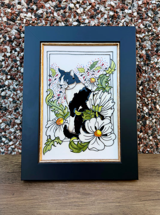Moorcroft DAISY CAT Wall Plaque PLQ11 Retail Price £295