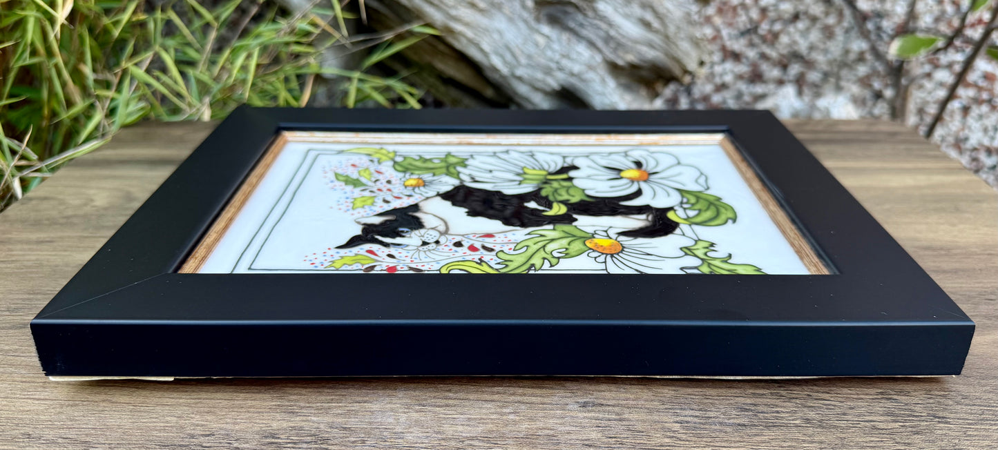 Moorcroft DAISY CAT Wall Plaque PLQ11 Retail Price £295