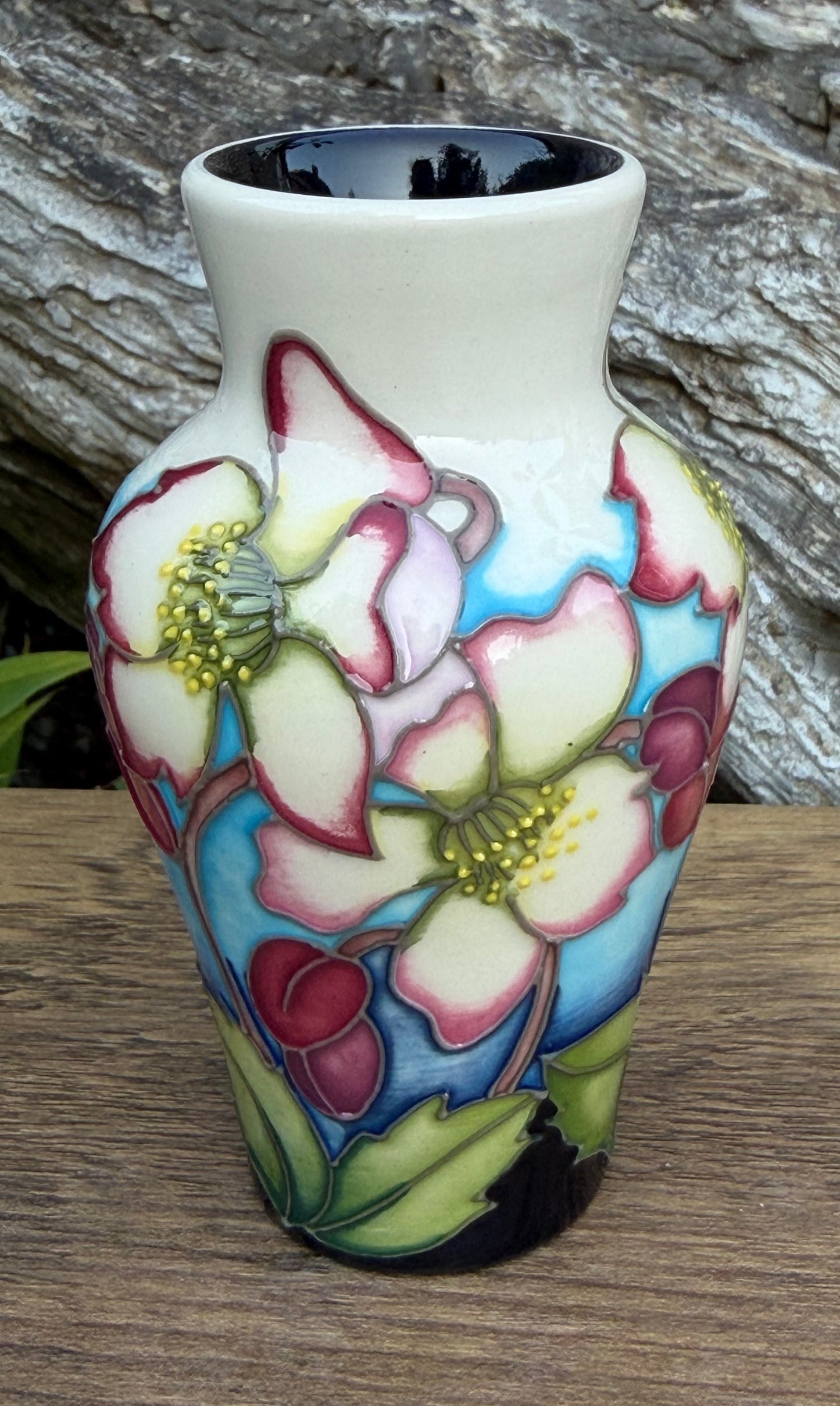Moorcroft WINTER YIELD Vase Shape 23/4 Trial Dated 4.11.2015  Retail Price £220