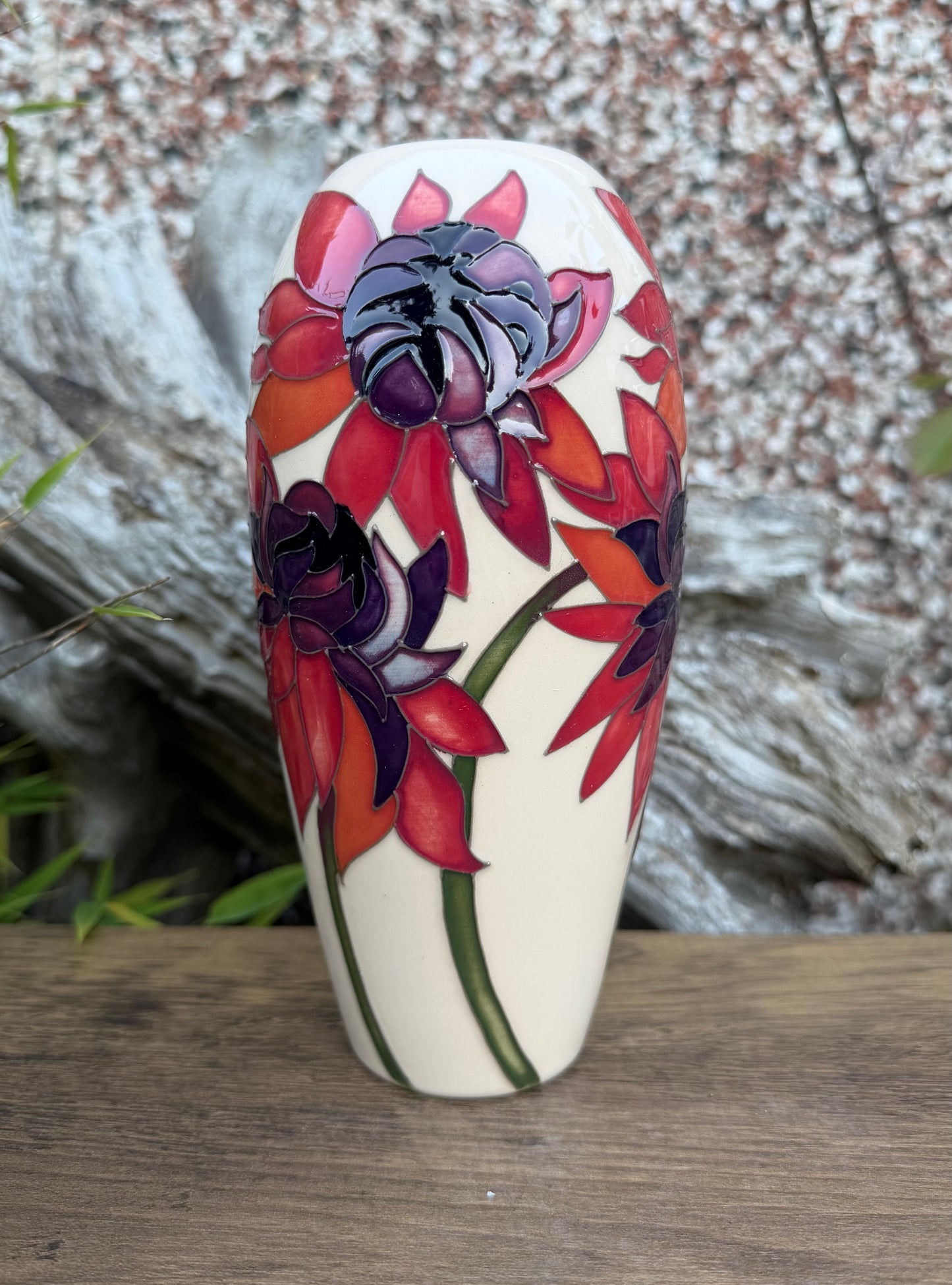 Moorcroft RUBY RED Vase Shape 101/7 Retail Price £380 Chrysanthemum