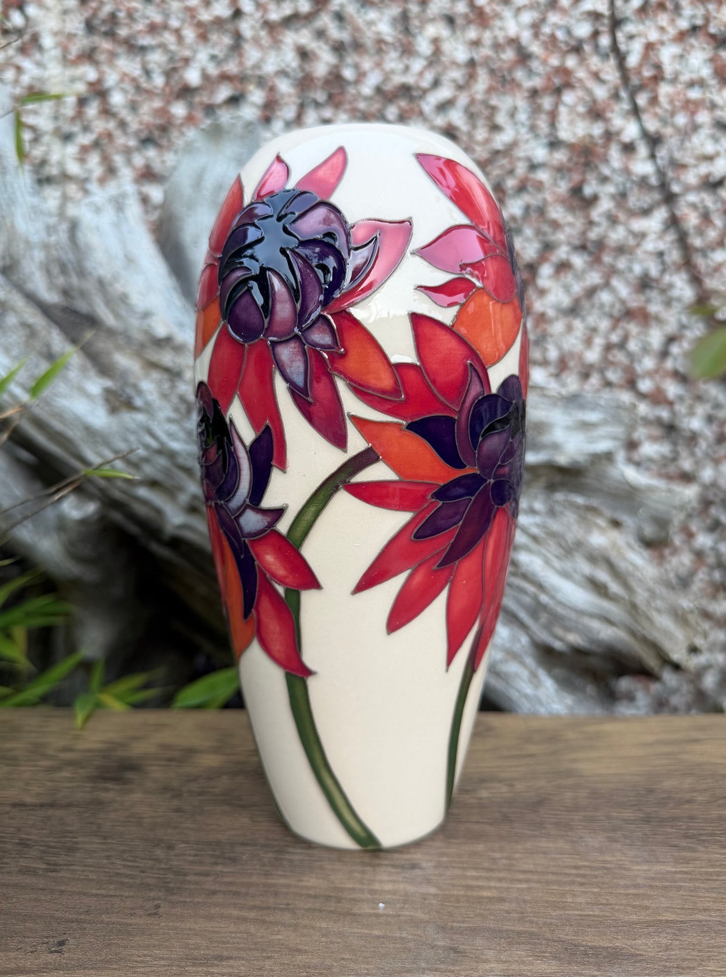 Moorcroft RUBY RED Vase Shape 101/7 Retail Price £380 Chrysanthemum