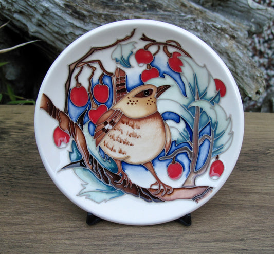 Moorcroft HAWTHORN REST Tray Coaster 780/4 Retail Price £230 WREN Birds