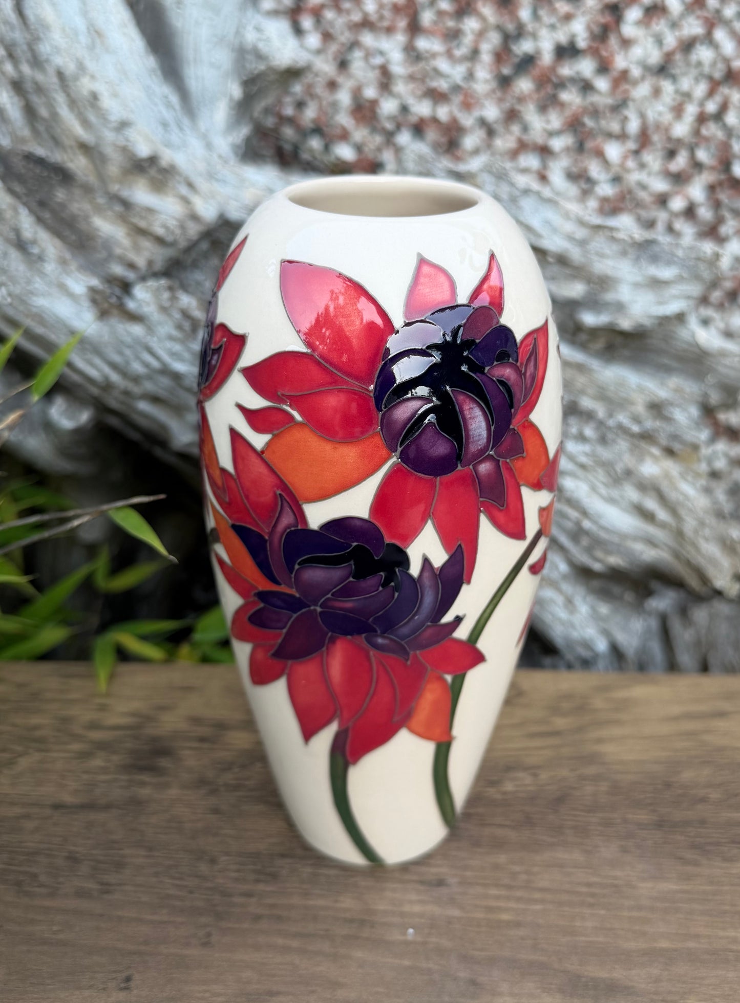 Moorcroft RUBY RED Vase Shape 101/7 Retail Price £380 Chrysanthemum