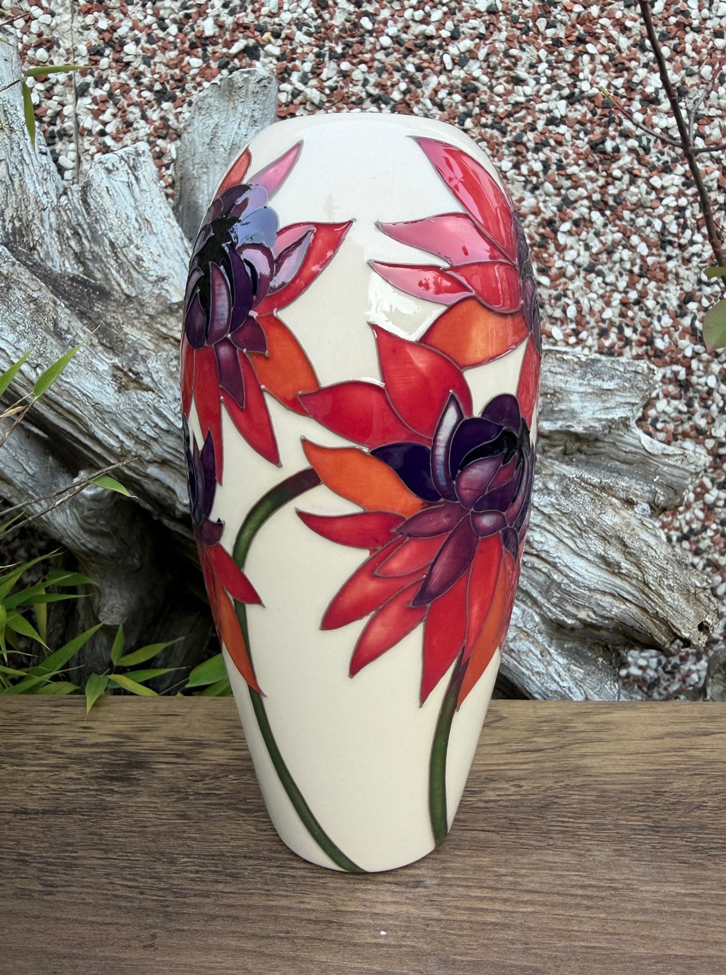 Moorcroft RUBY RED Vase Shape 101/7 Retail Price £380 Chrysanthemum
