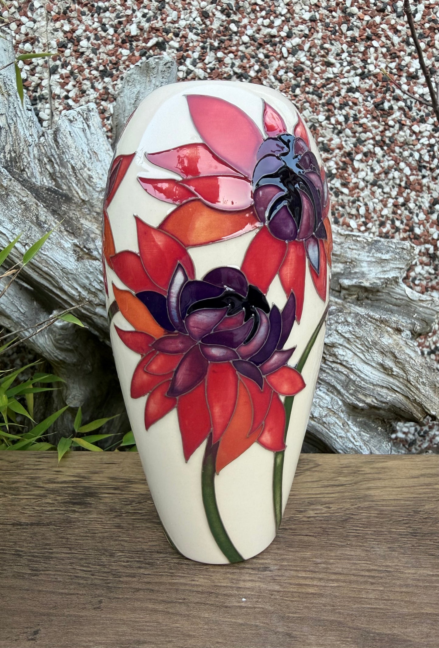 Moorcroft RUBY RED Vase Shape 101/7 Retail Price £380 Chrysanthemum