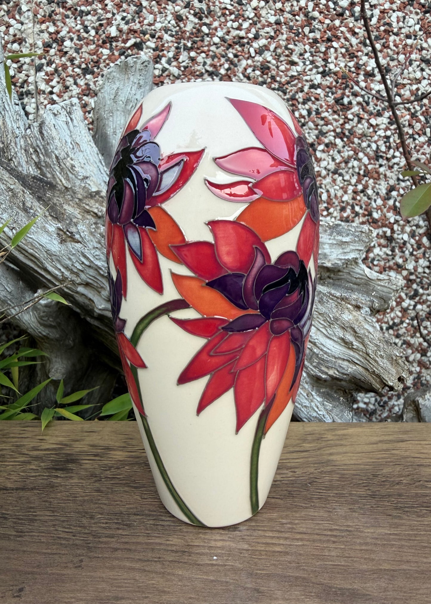 Moorcroft RUBY RED Vase Shape 101/7 Retail Price £380 Chrysanthemum