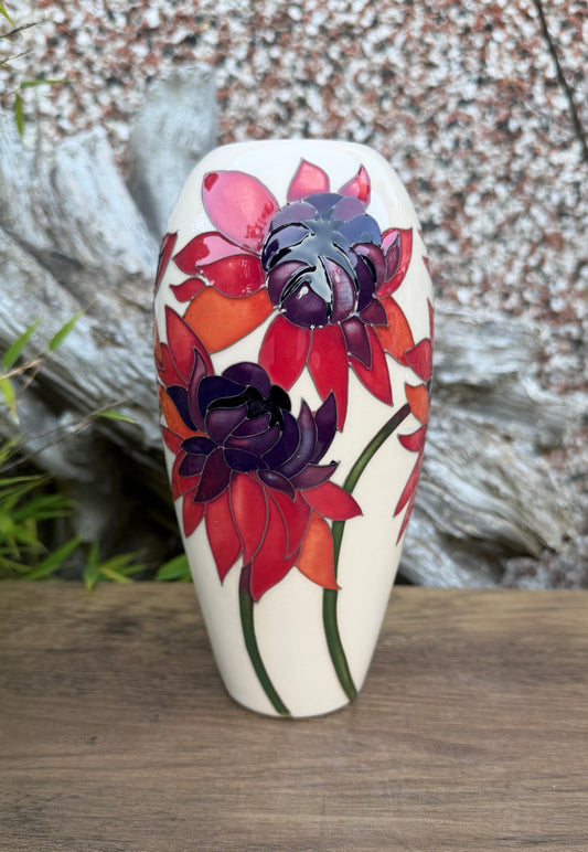 Moorcroft RUBY RED Vase Shape 101/7 Retail Price £380 Chrysanthemum