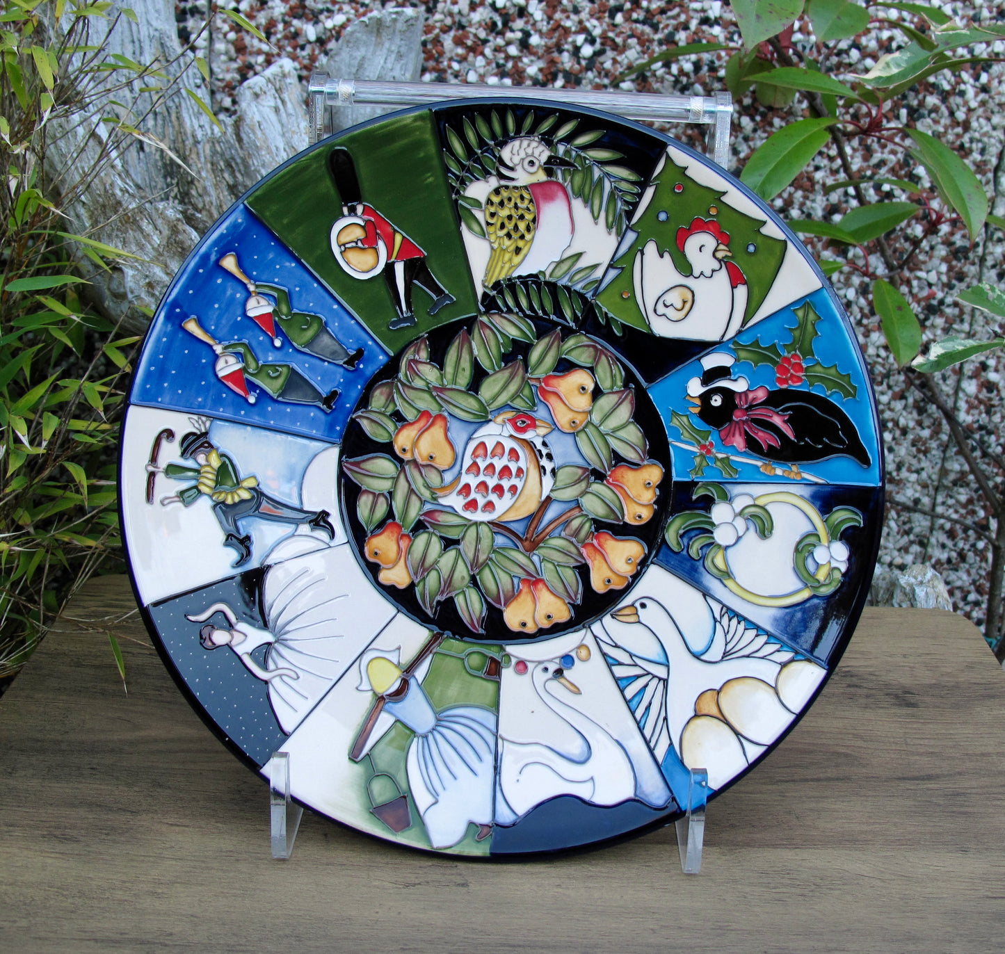 Moorcroft 12 DAYS OF CHRISTMAS PLATE shape 785/10 Retail Price £875