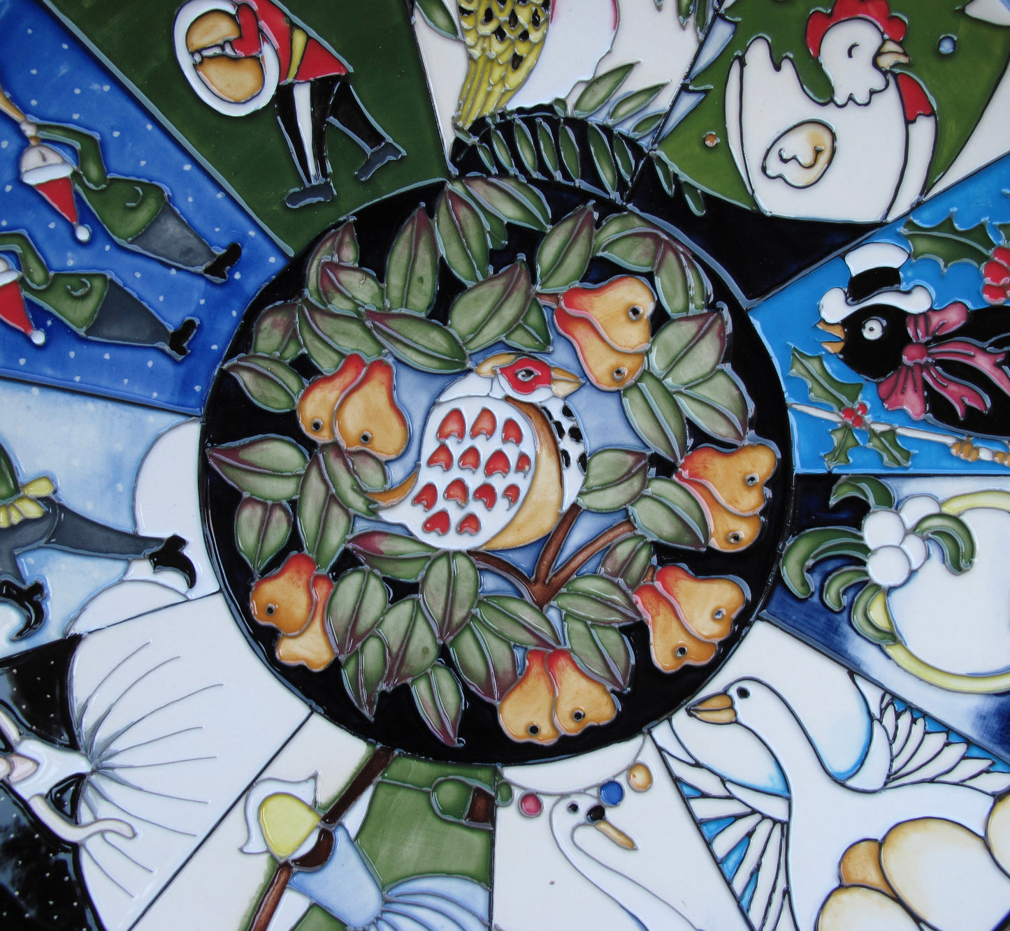 Moorcroft 12 DAYS OF CHRISTMAS PLATE shape 785/10 Retail Price £875