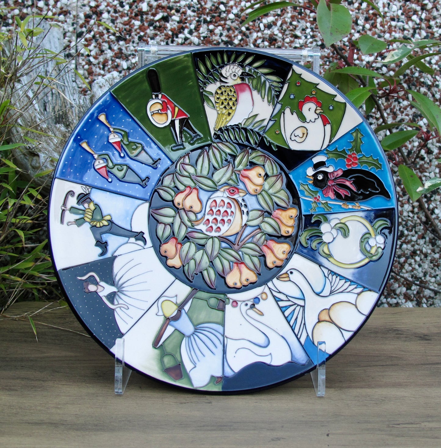 Moorcroft 12 DAYS OF CHRISTMAS PLATE shape 785/10 Retail Price £875