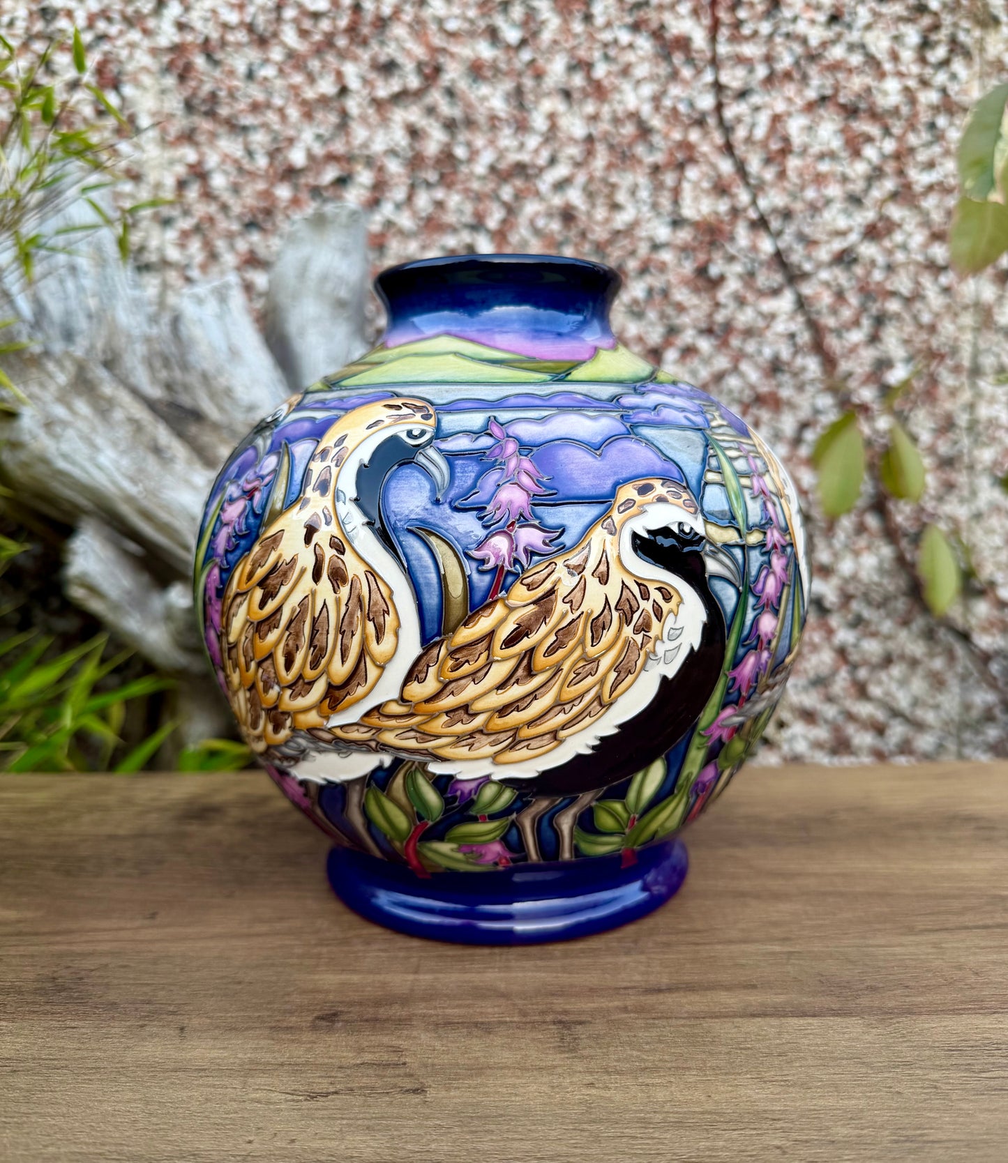 Moorcroft VERY RARE GOLDEN PLOVERS 41/7 Vase Trial 24.6.21 Retail Price £1795