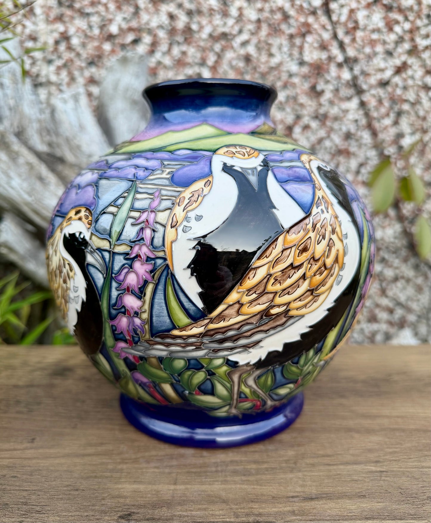 Moorcroft VERY RARE GOLDEN PLOVERS 41/7 Vase Trial 24.6.21 Retail Price £1795