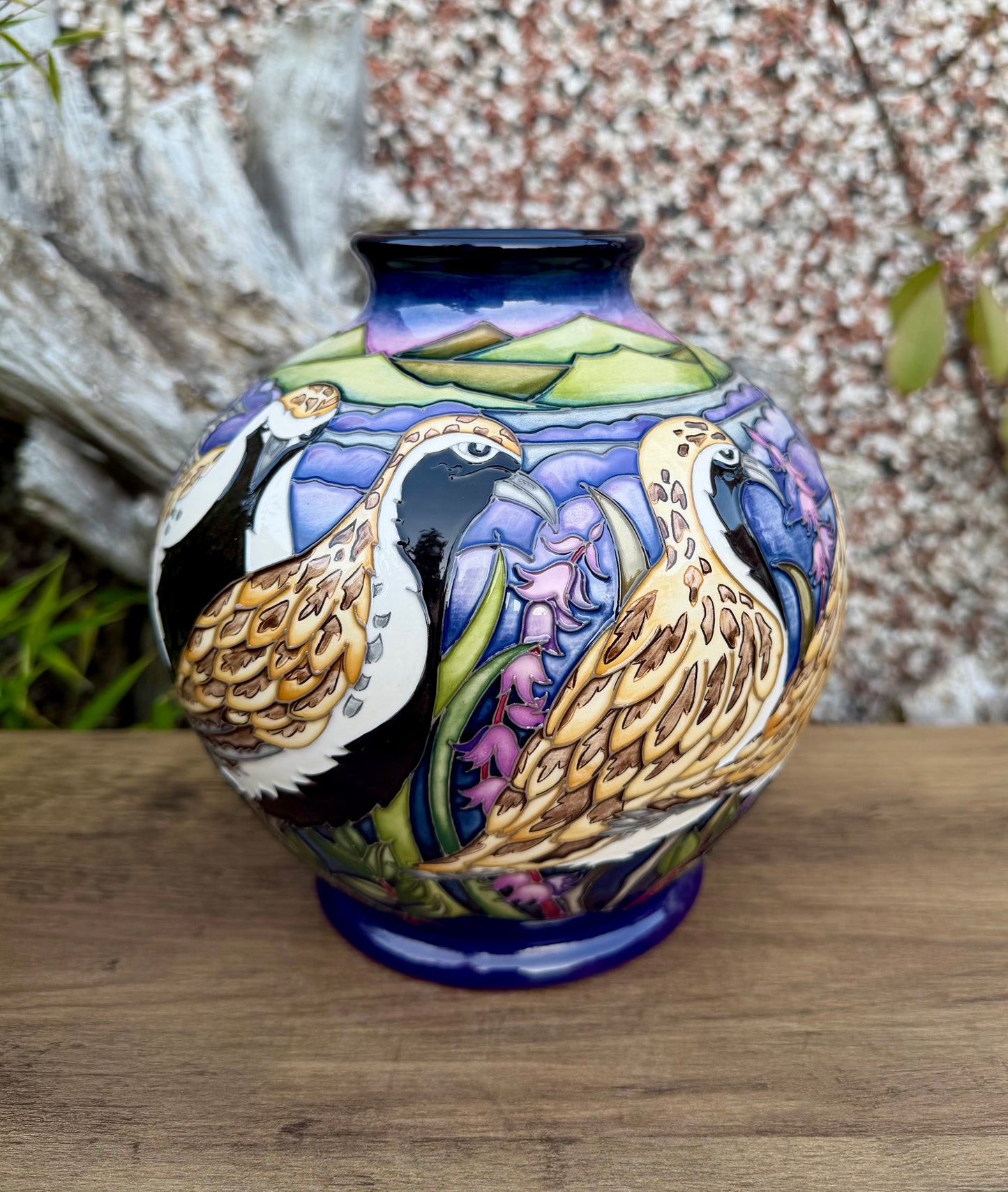 Moorcroft VERY RARE GOLDEN PLOVERS 41/7 Vase Trial 24.6.21 Retail Price £1795