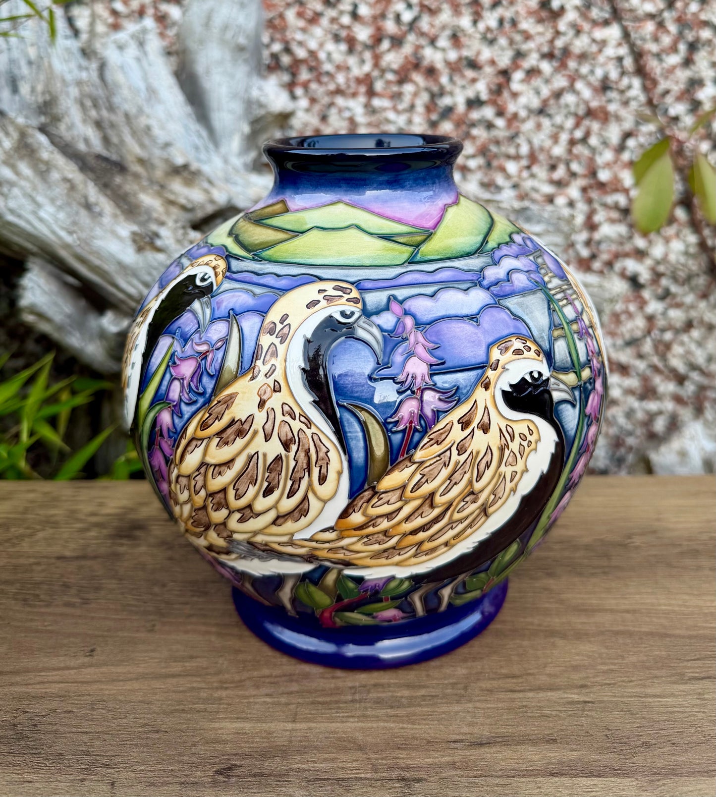 Moorcroft VERY RARE GOLDEN PLOVERS 41/7 Vase Trial 24.6.21 Retail Price £1795