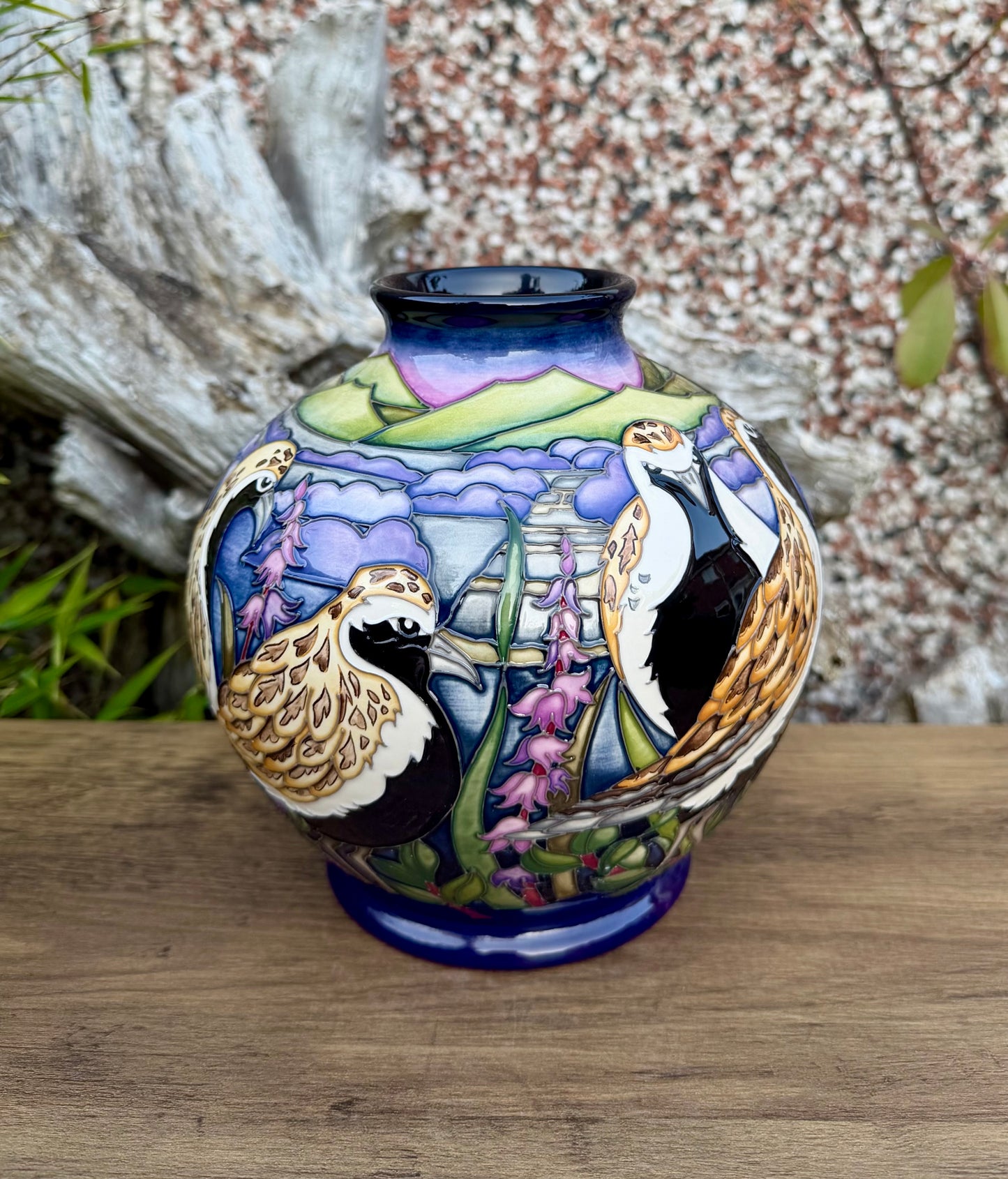 Moorcroft VERY RARE GOLDEN PLOVERS 41/7 Vase Trial 24.6.21 Retail Price £1795