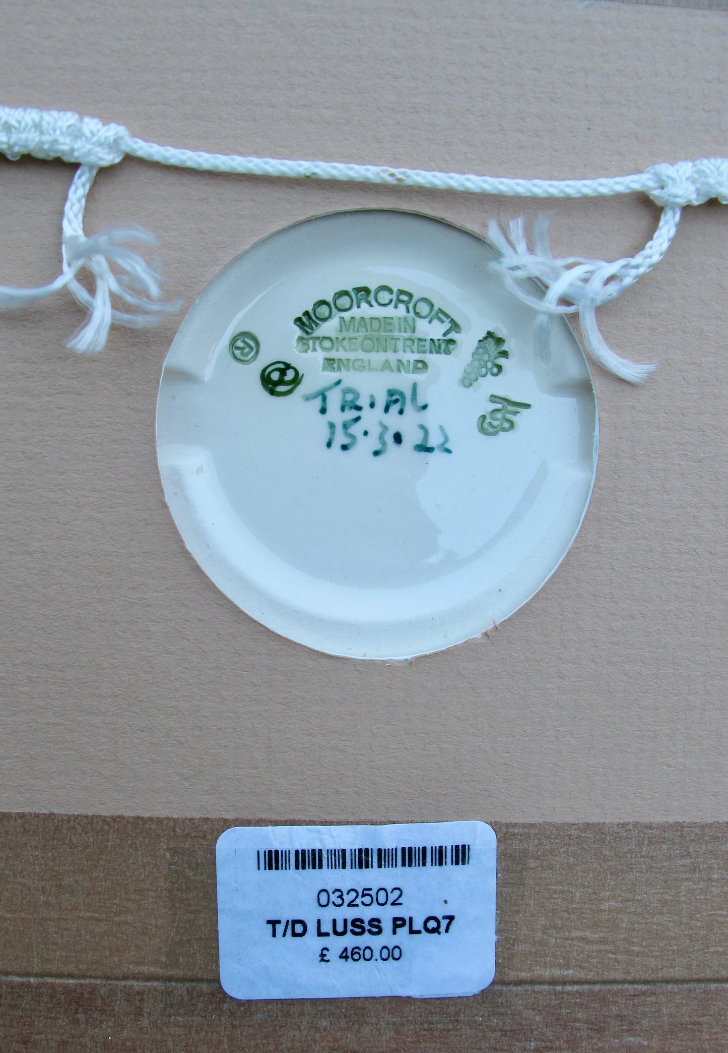 Moorcroft Rare LUSS VILLAGE Trial Dated 15.3.22 Plaque PLQ7 Retail Price £460