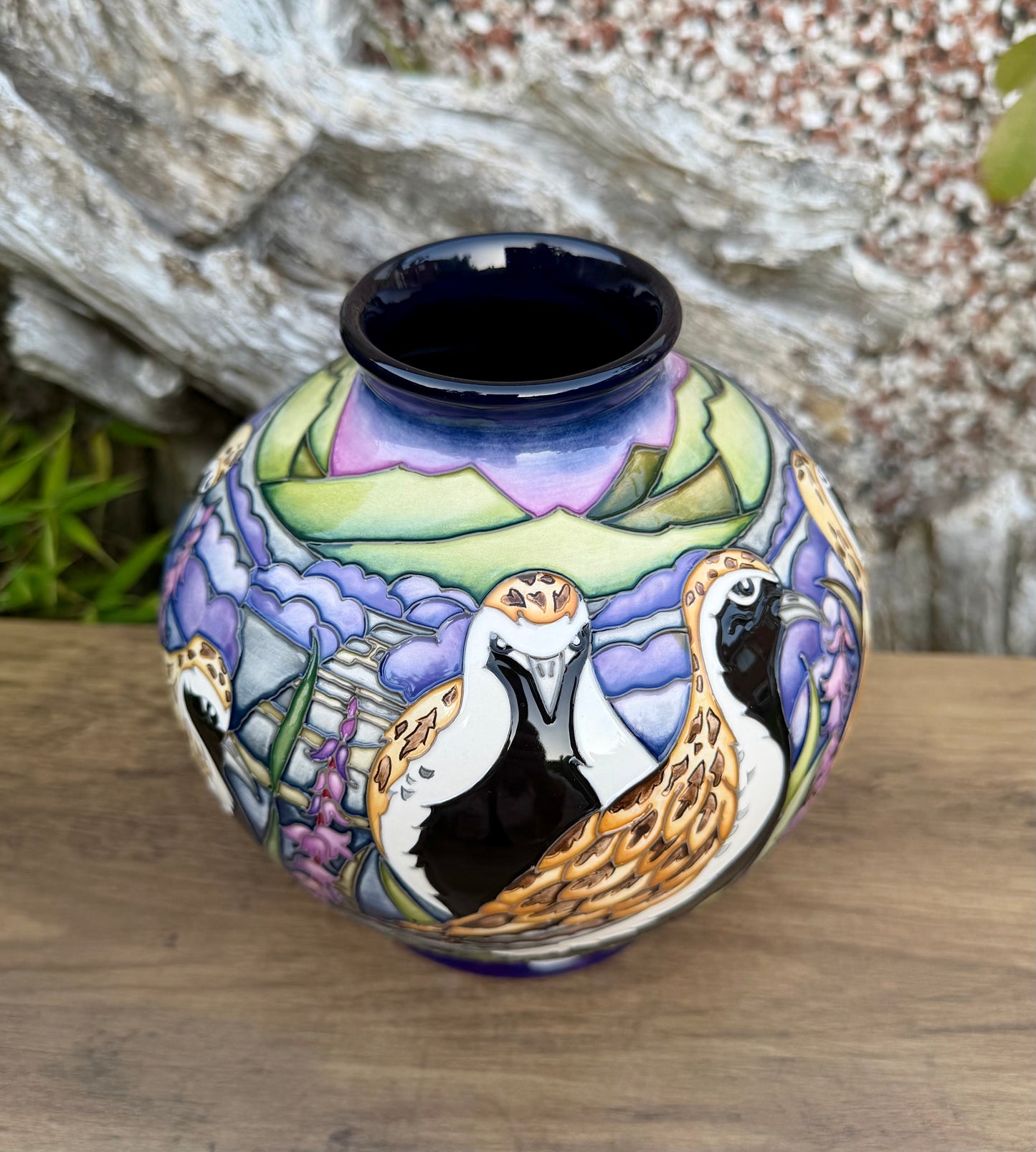 Moorcroft VERY RARE GOLDEN PLOVERS 41/7 Vase Trial 24.6.21 Retail Price £1795