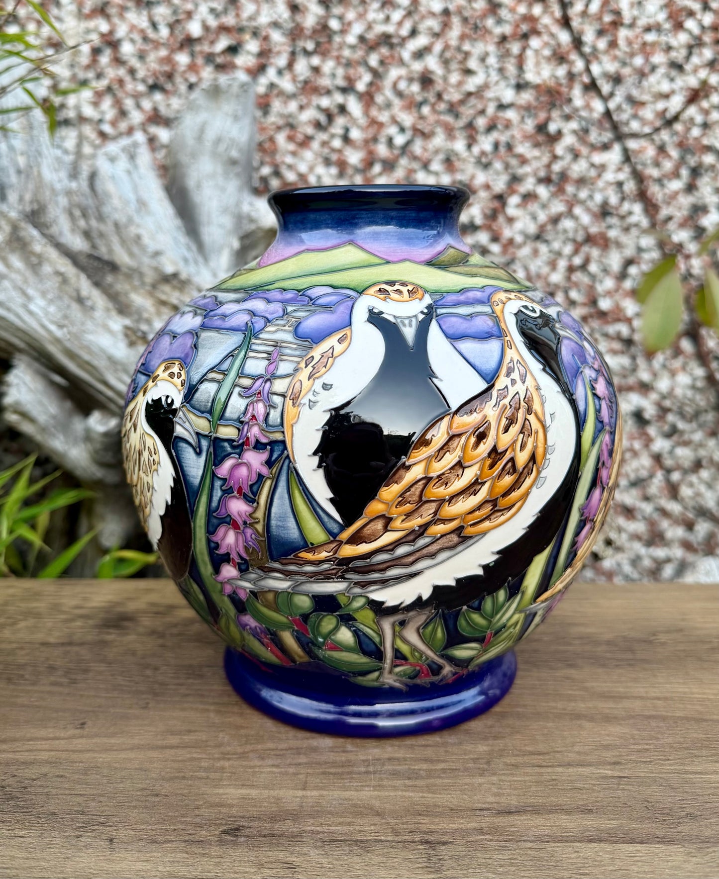 Moorcroft VERY RARE GOLDEN PLOVERS 41/7 Vase Trial 24.6.21 Retail Price £1795