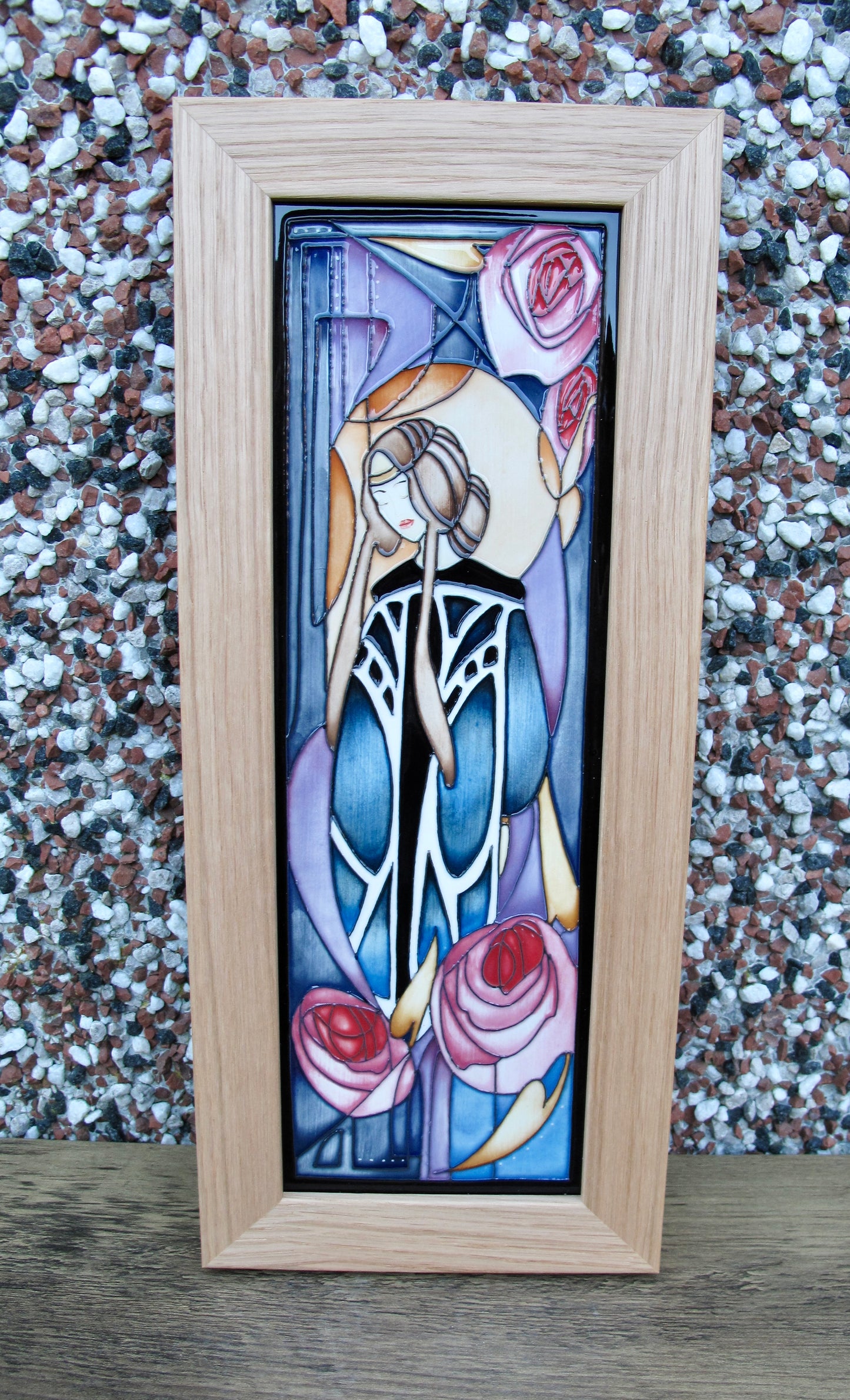 Moorcroft WILLOW WOODS 2 Rose Plaque PLQ3 Retail Price £690 Charles R Mackintosh