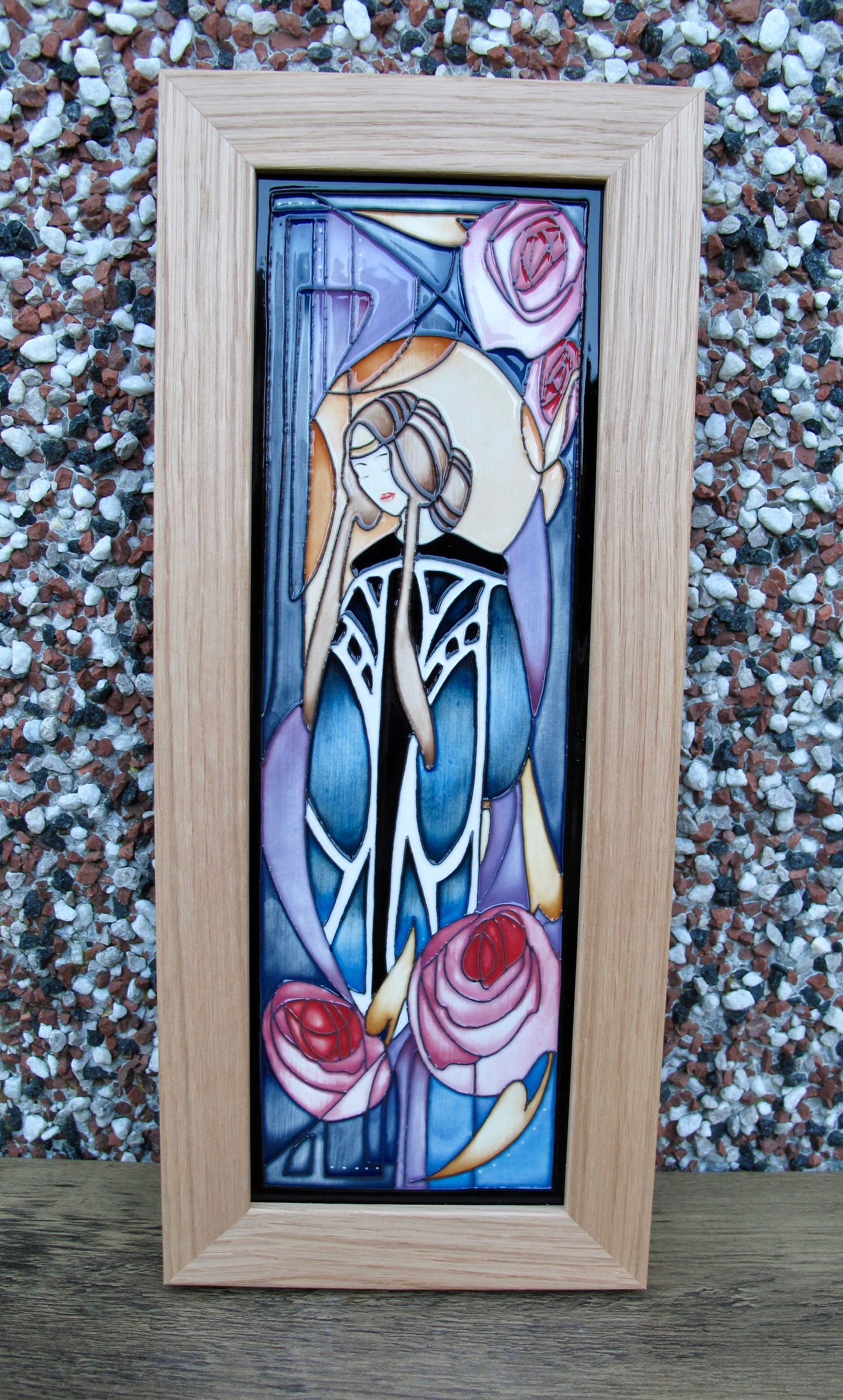 Moorcroft WILLOW WOODS 2 Rose Plaque PLQ3 Retail Price £690 Charles R Mackintosh
