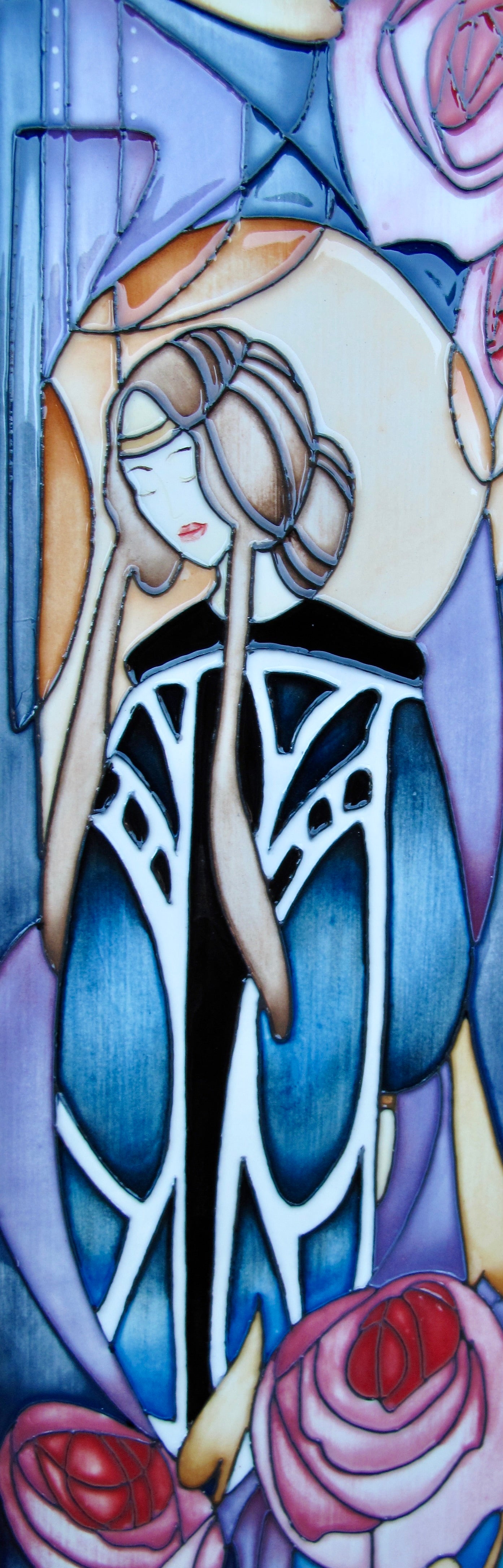 Moorcroft WILLOW WOODS 2 Rose Plaque PLQ3 Retail Price £690 Charles R Mackintosh