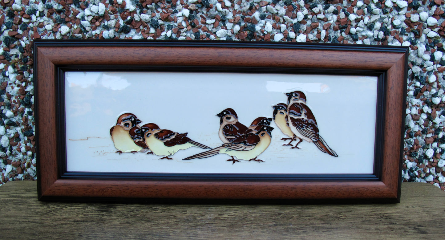 Moorcroft TREE SPARROWS Plaque PLQ3 Numbered Edition Retail Price £275
