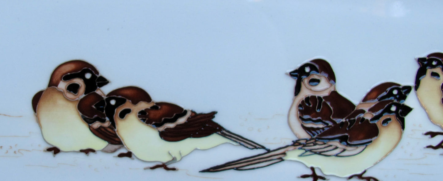 Moorcroft TREE SPARROWS Plaque PLQ3 Numbered Edition Retail Price £275